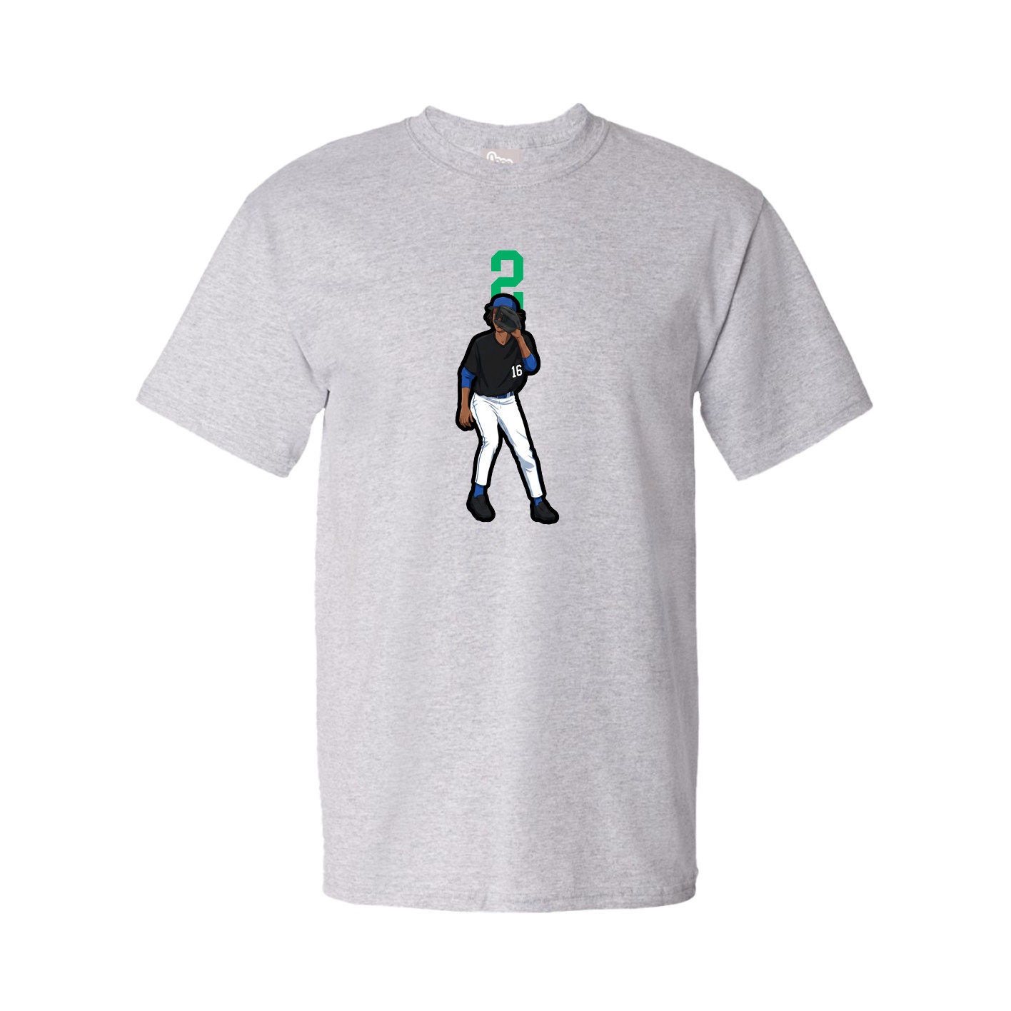 Youth Tee — Number Top in Grey
