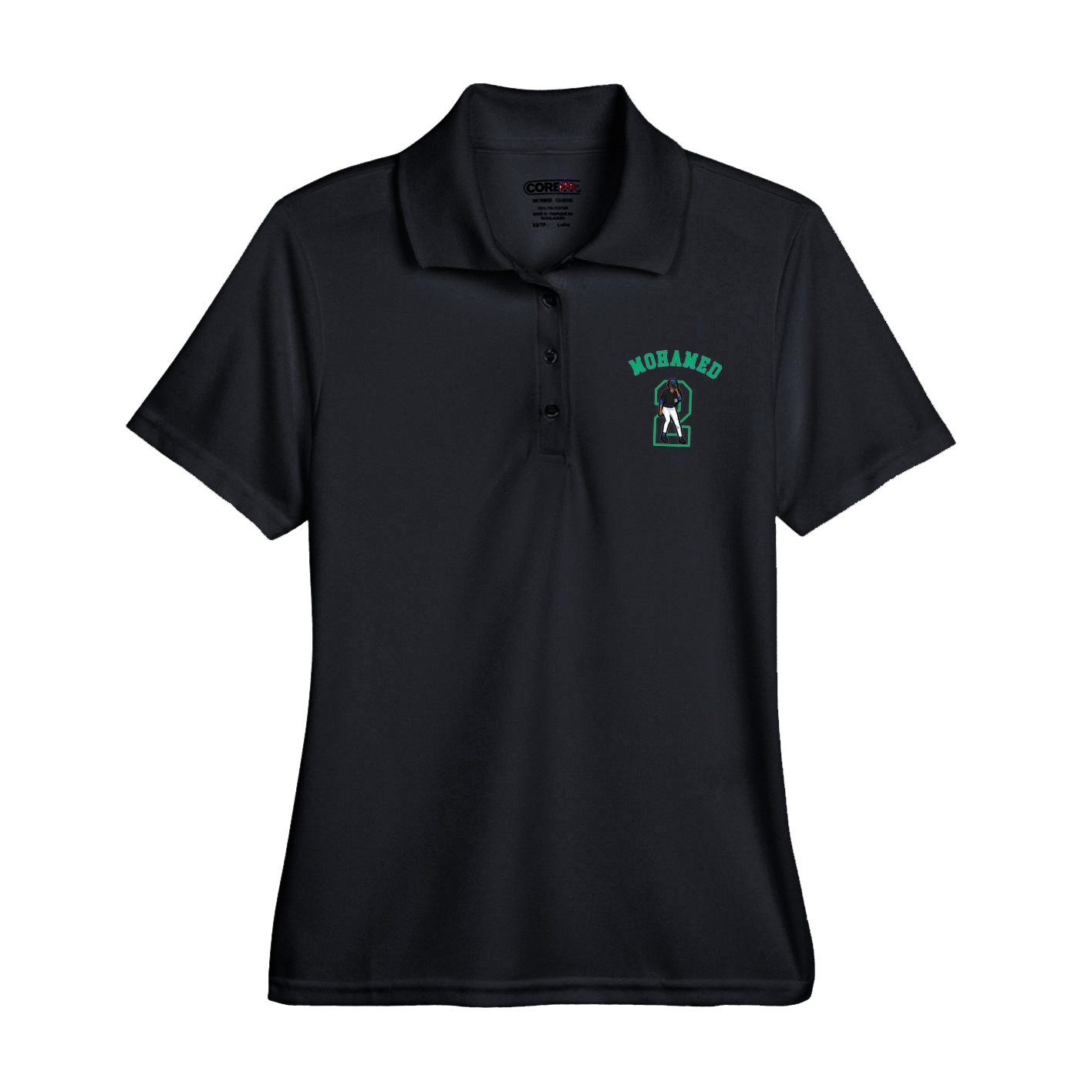 Womens Performance Polo — Shirsey Arch in Black