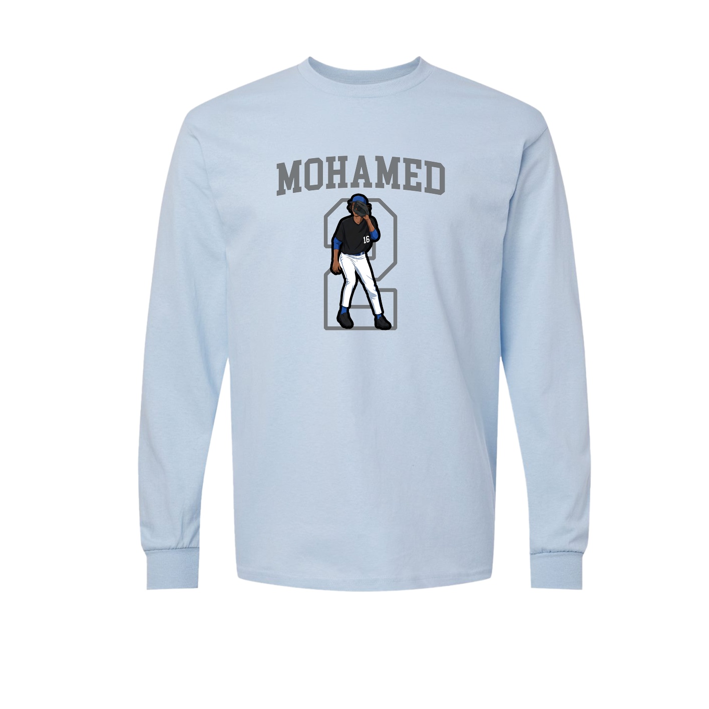 Long Sleeve Tee — Shirsey in Light Blue