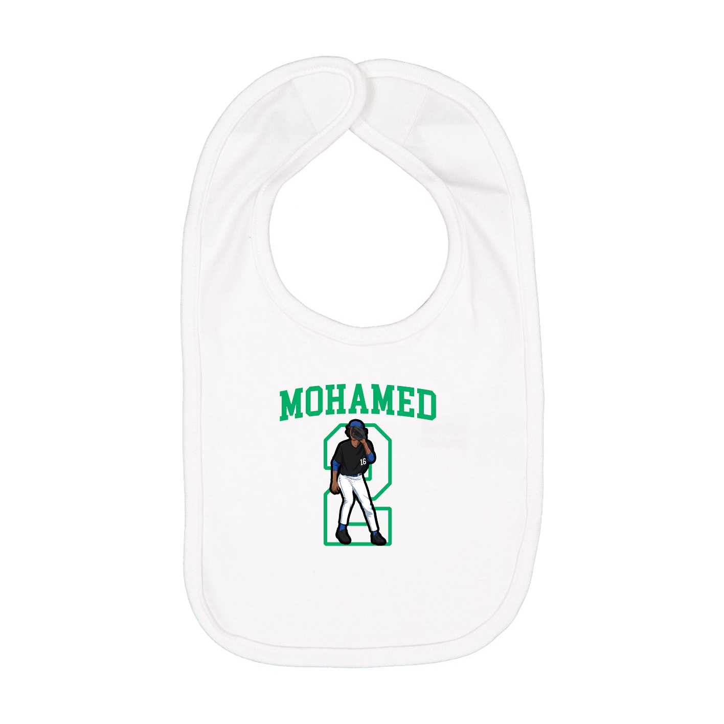 Infant Bib — Shirsey in White