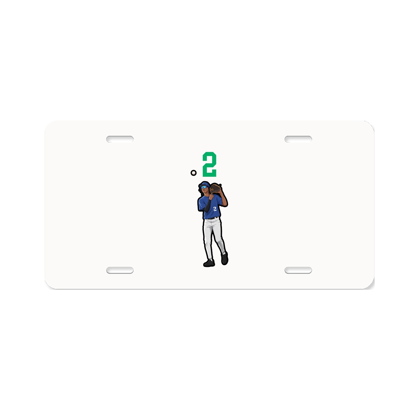 License Plate — Number Top in Classic