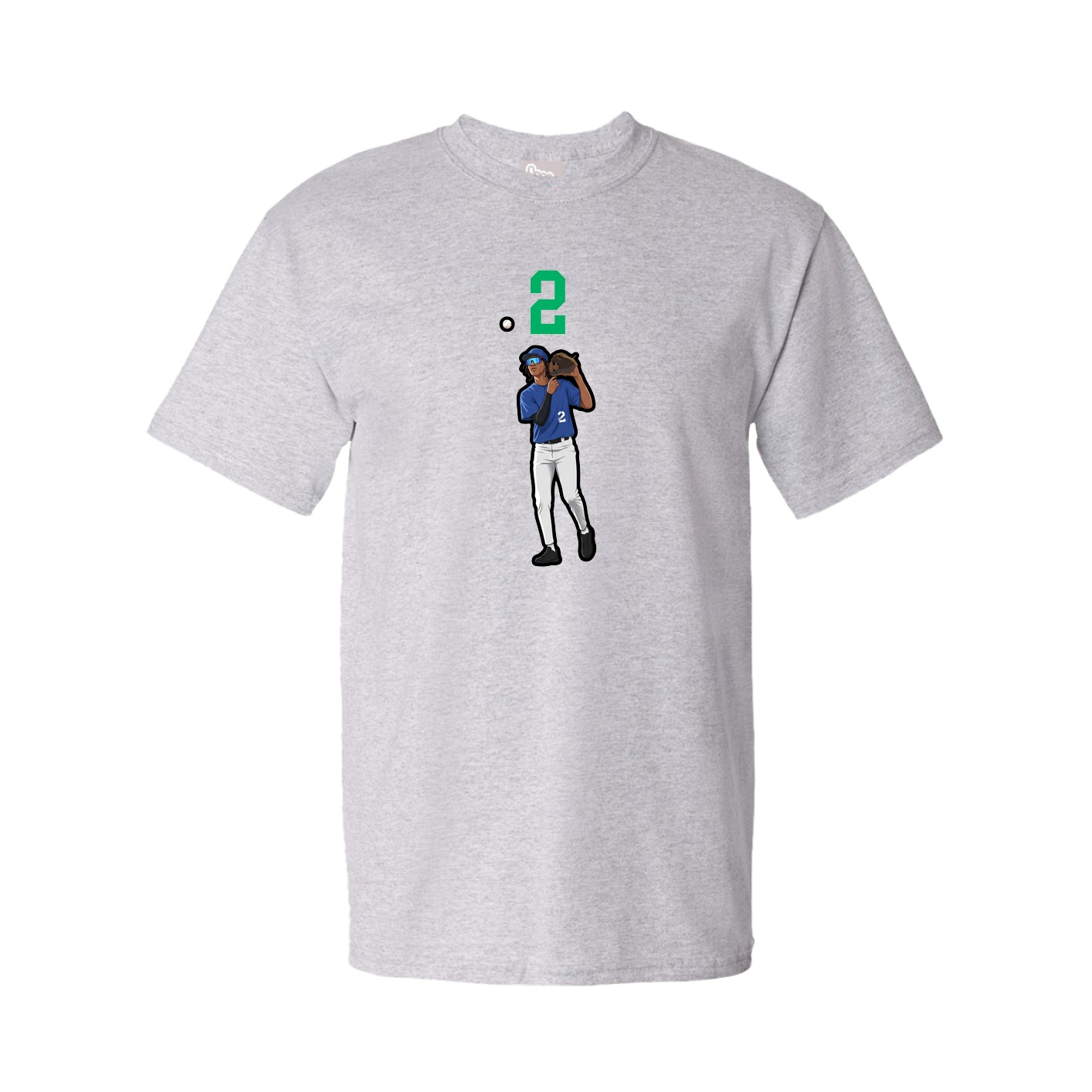 Youth Tee — Number Top in Grey