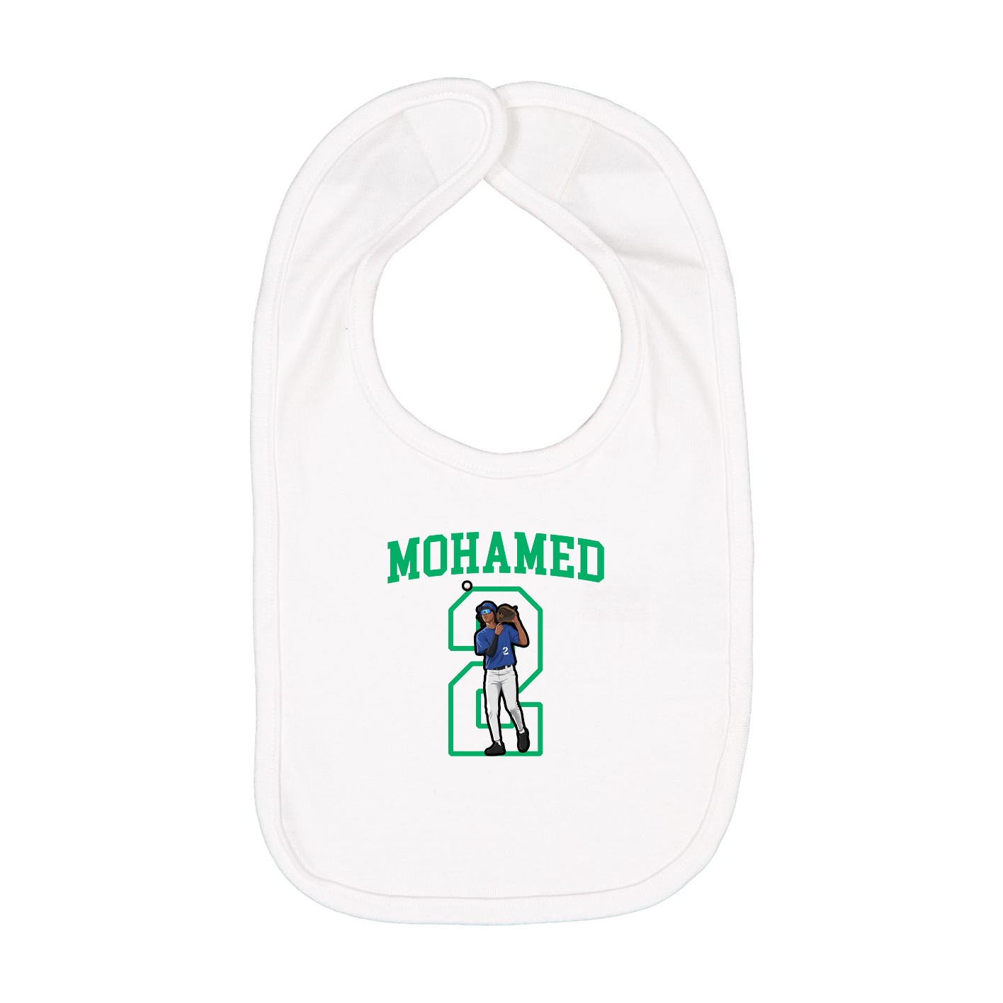 Infant Bib — Shirsey in White