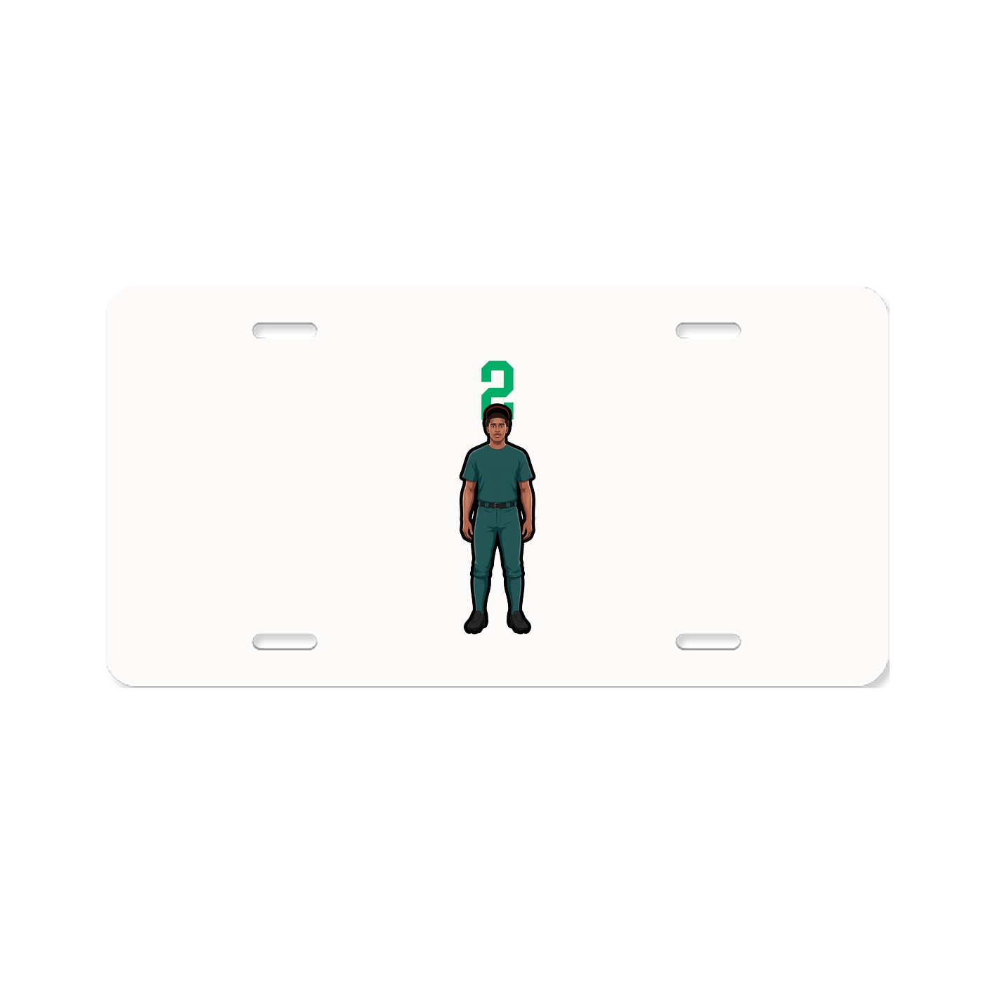 License Plate — Number Top in Classic