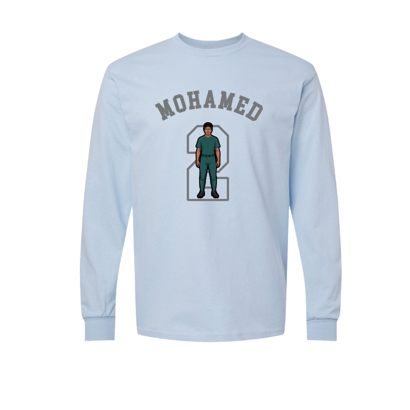 Long Sleeve Tee — Shirsey Arch in Light Blue