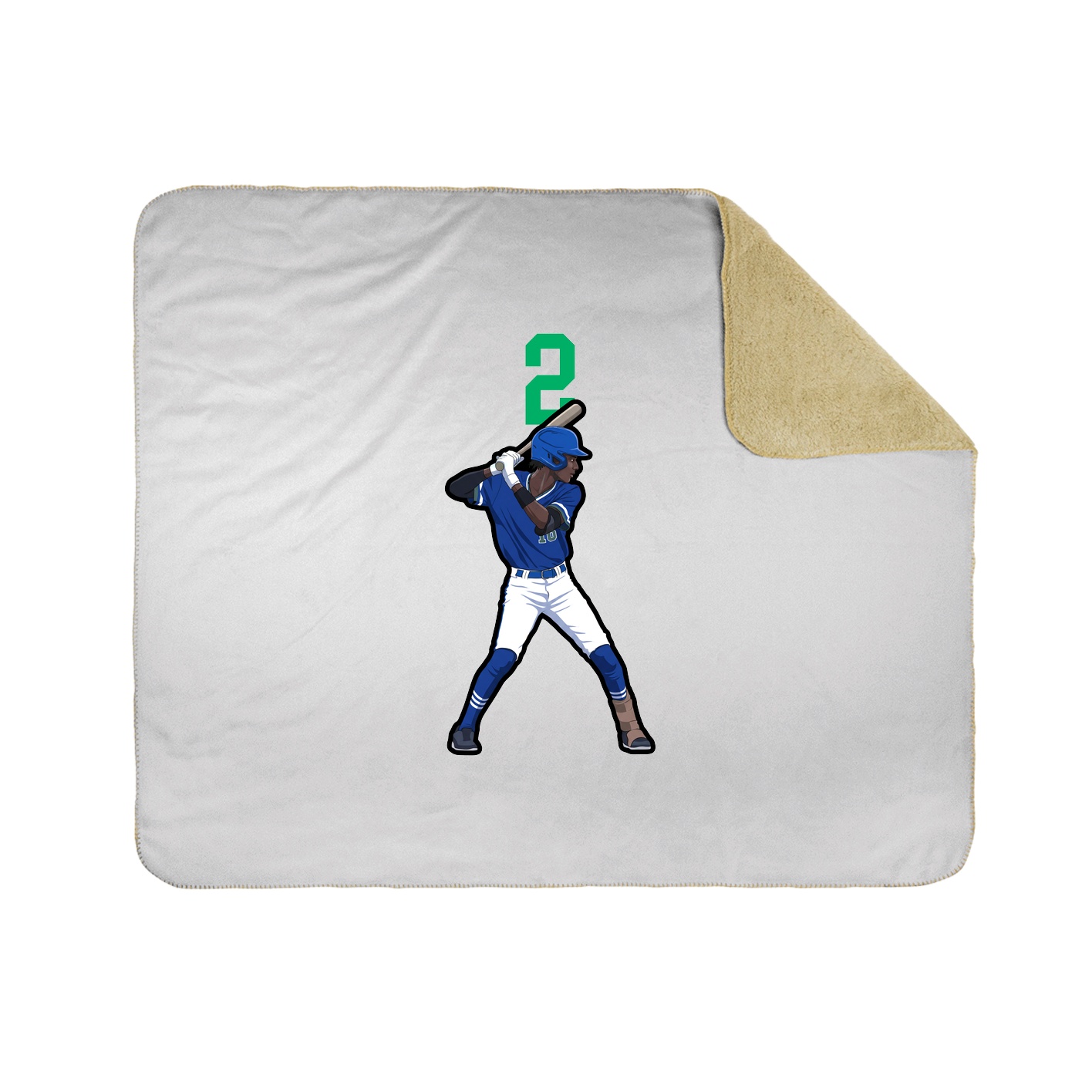 Throw Blanket — Number Top in White
