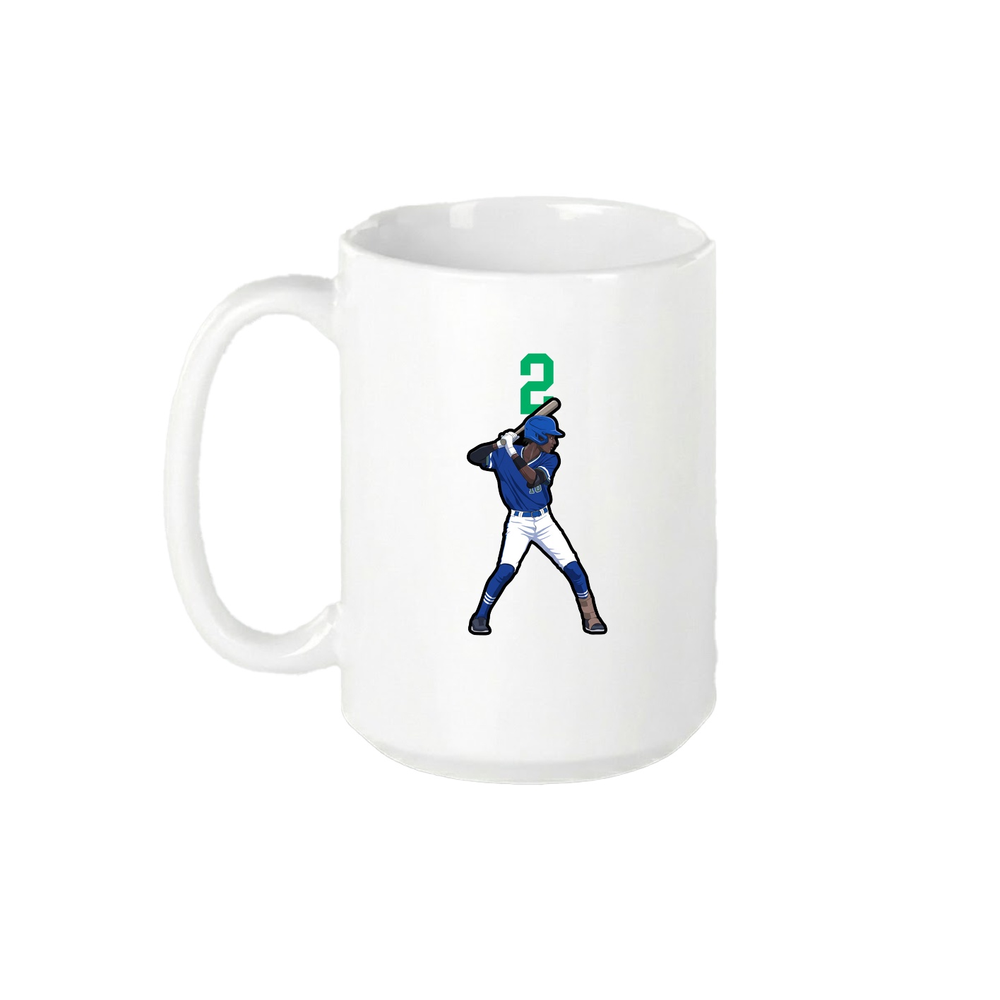 15oz Coffee Mug — Number Top in White