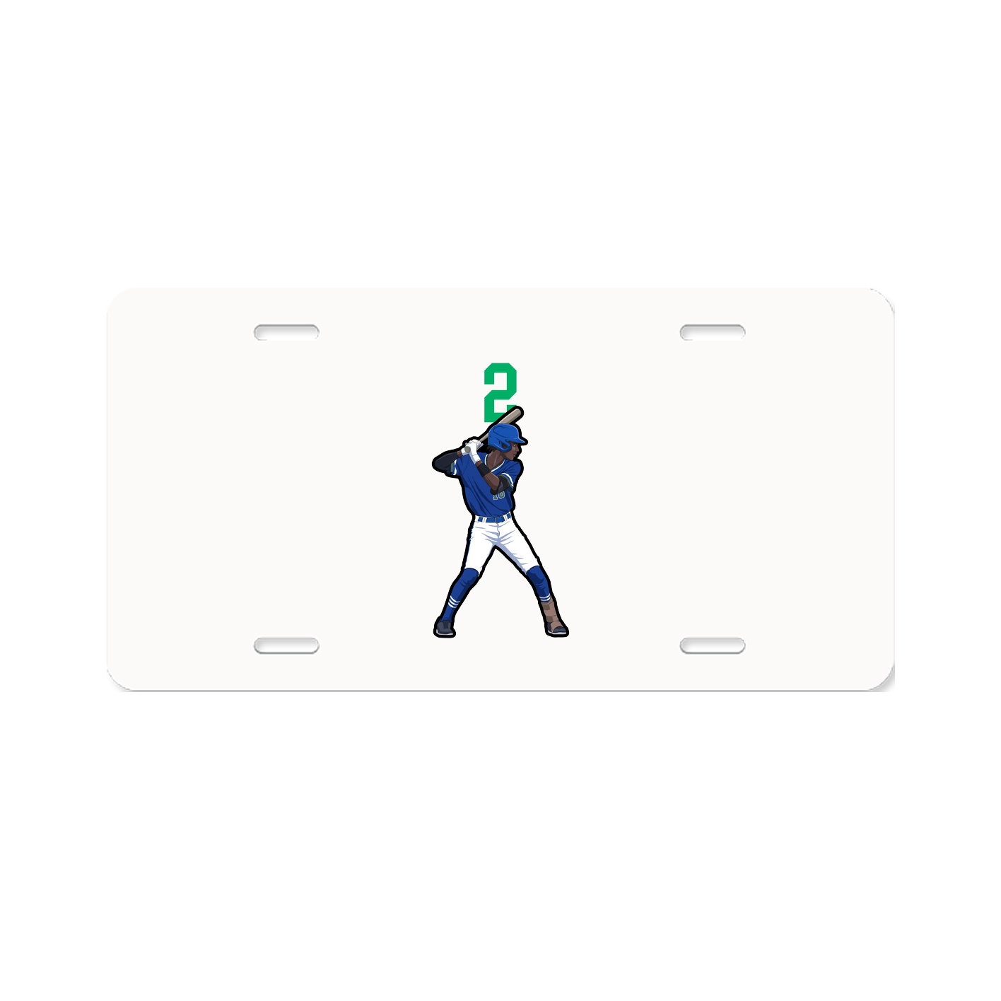 License Plate — Number Top in Classic
