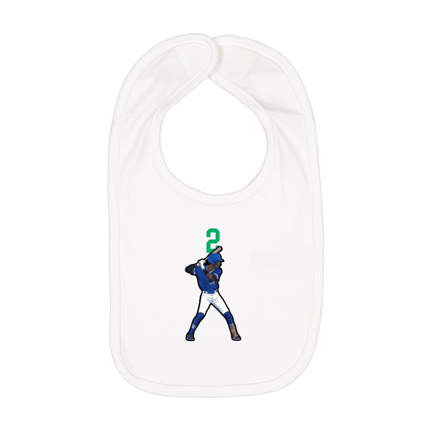 Infant Bib — Number Top in White