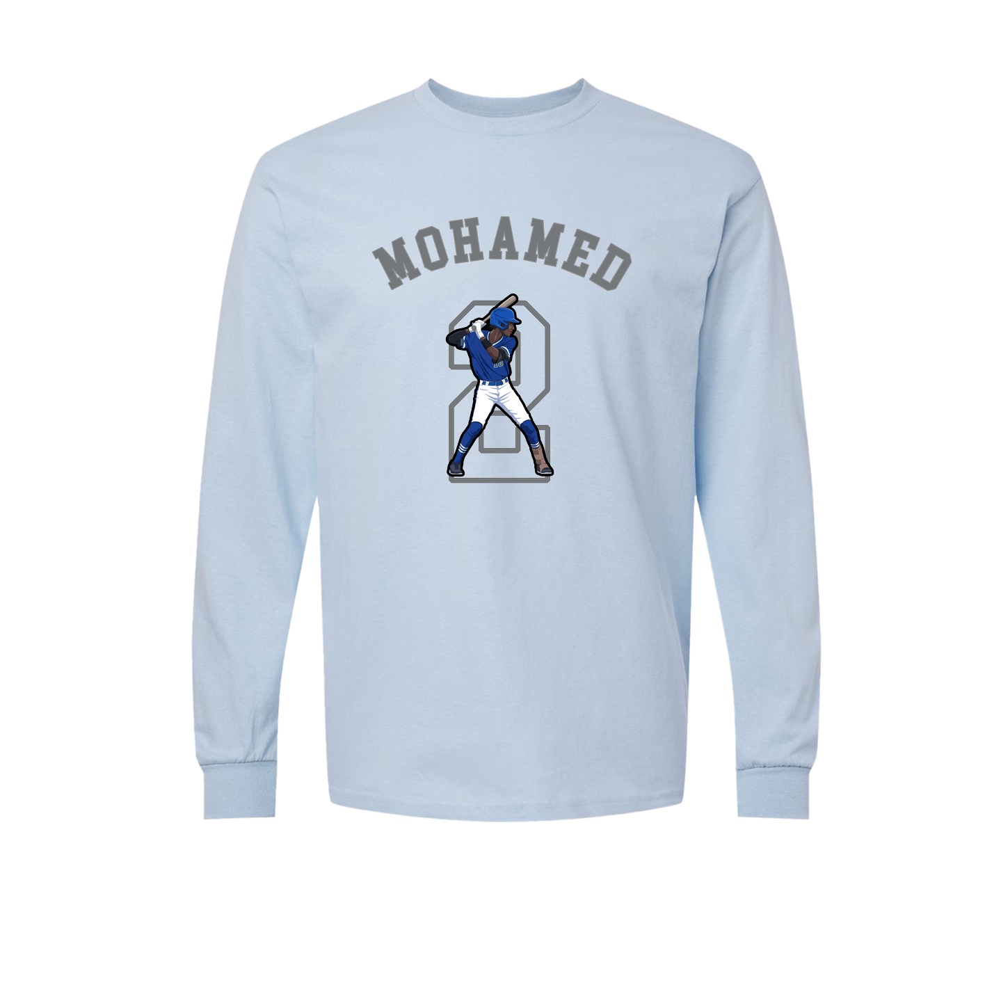 Long Sleeve Tee — Shirsey Arch in Light Blue
