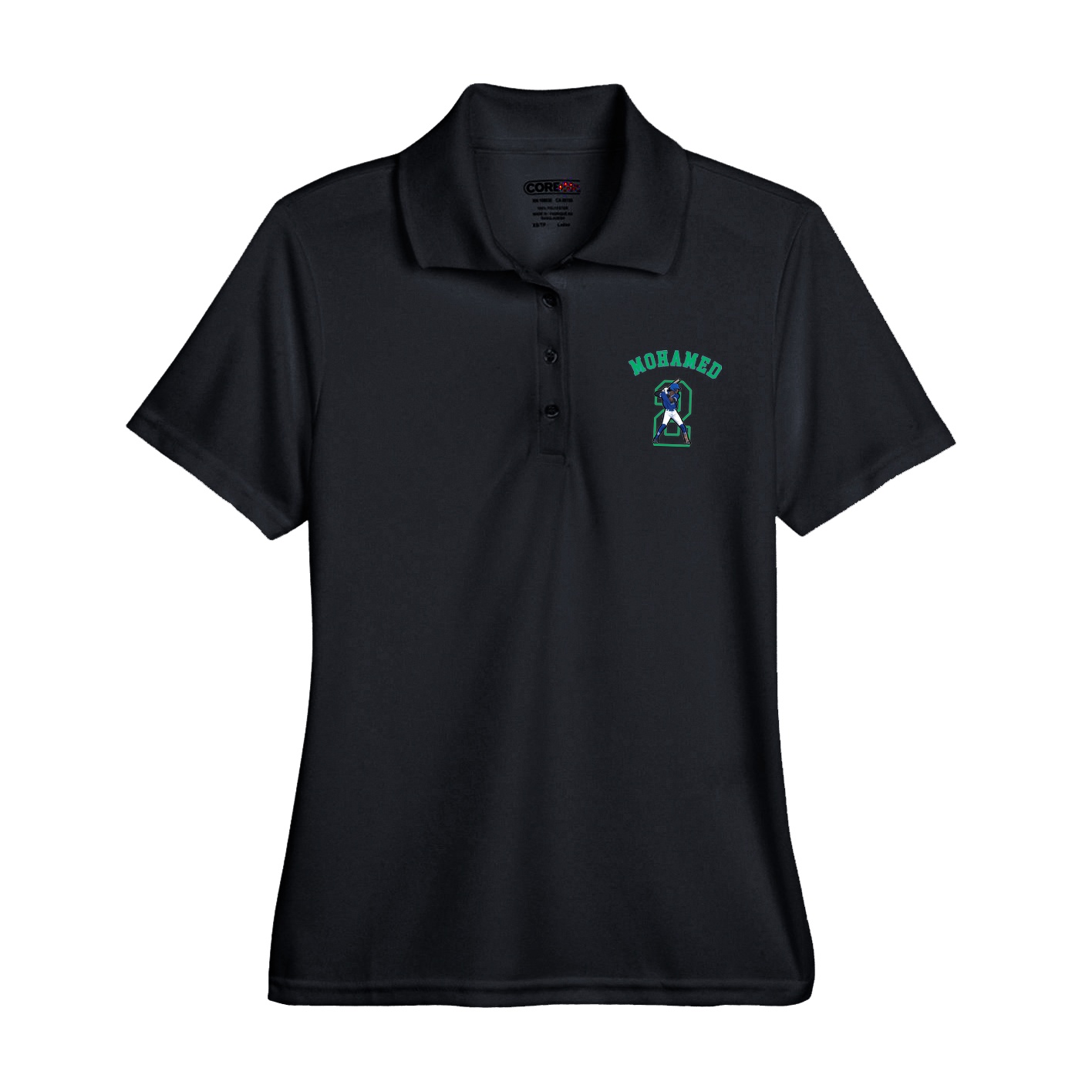 Womens Performance Polo — Shirsey Arch in Black