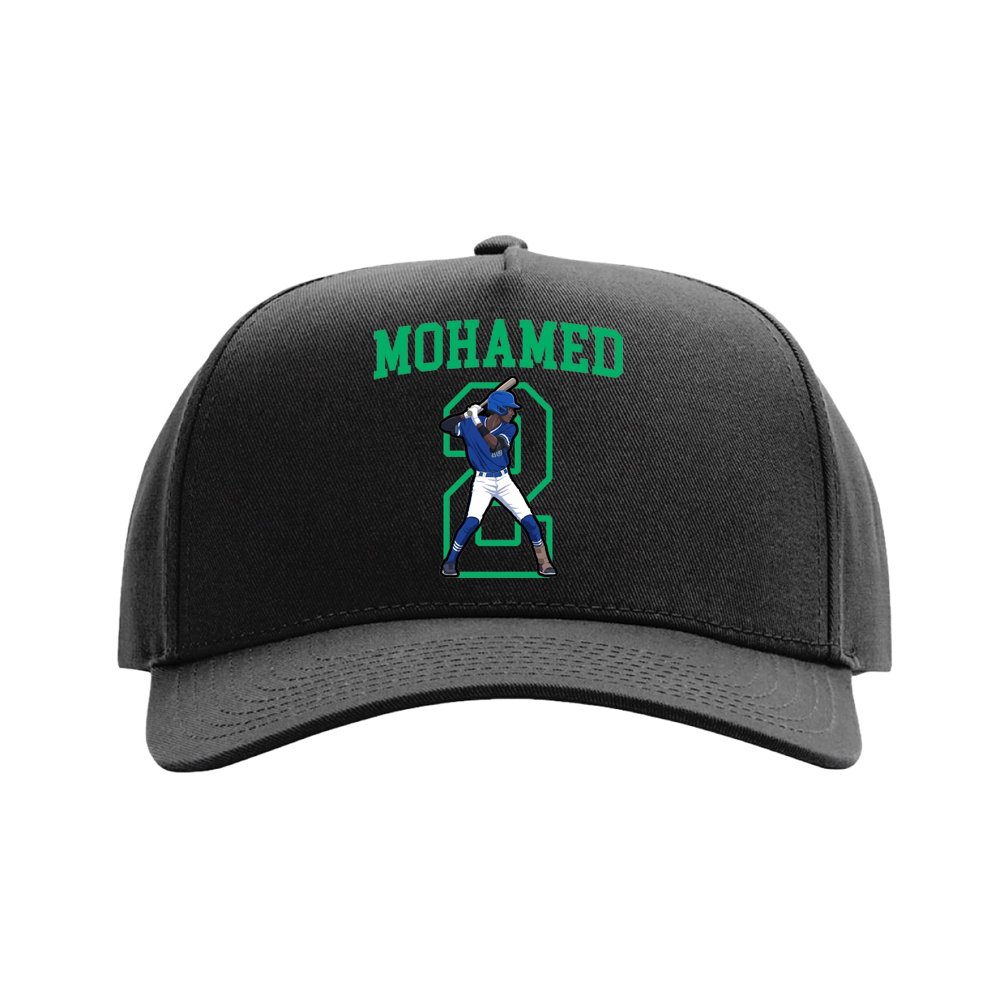 Full Fabric Five-Panel Champ Cap — Shirsey in Black