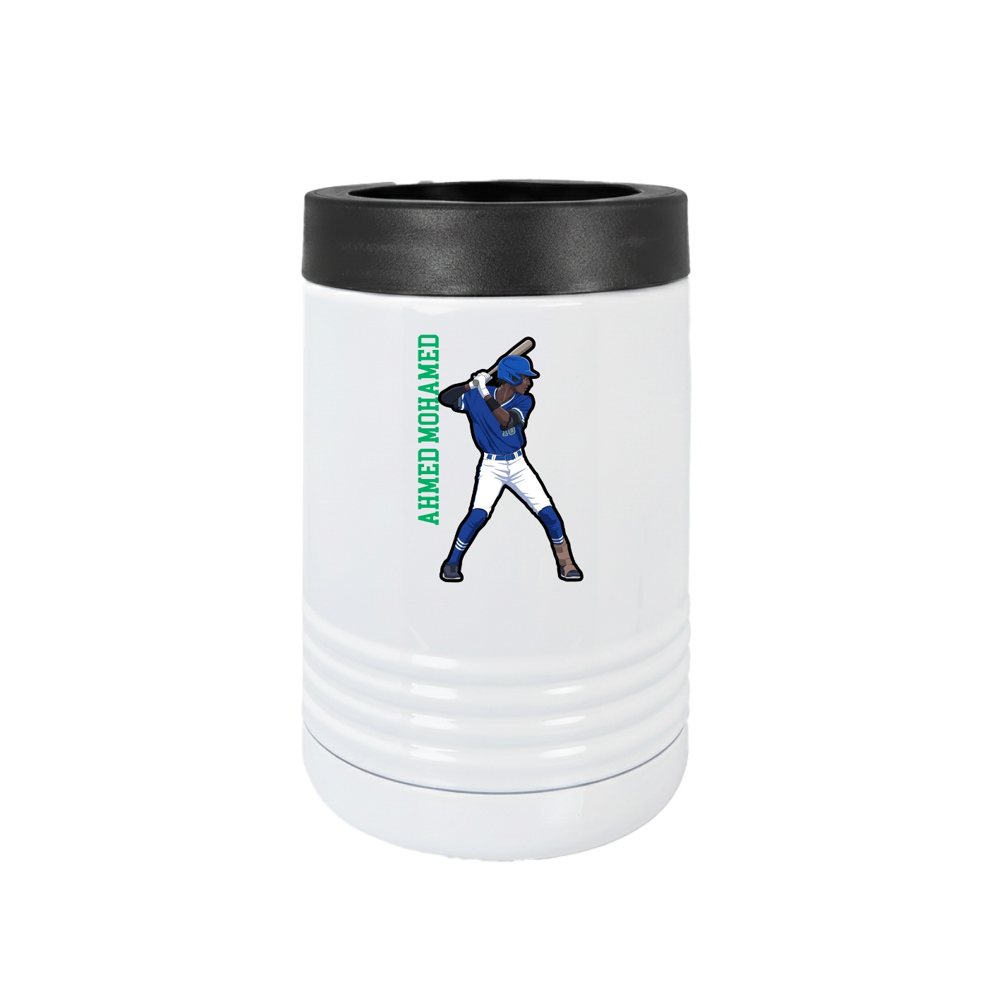 Beverage Holder — Name Vertical in White