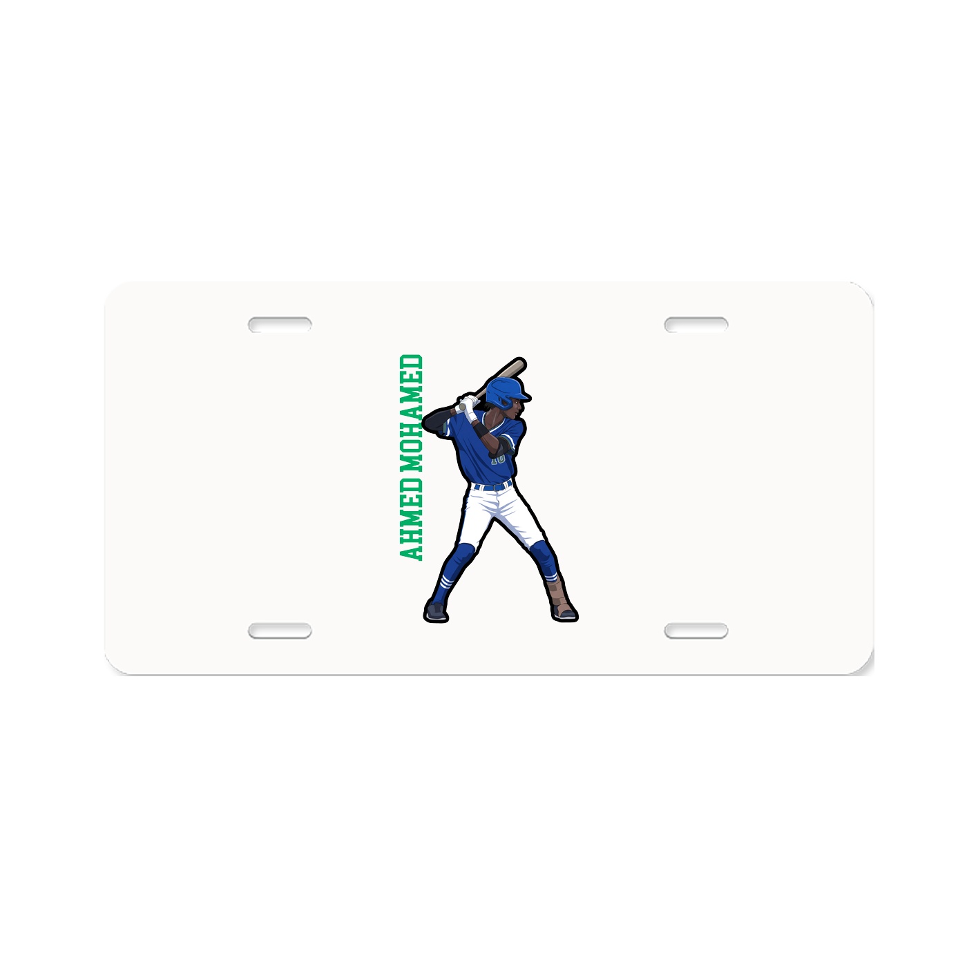 License Plate — Name Vertical in Classic