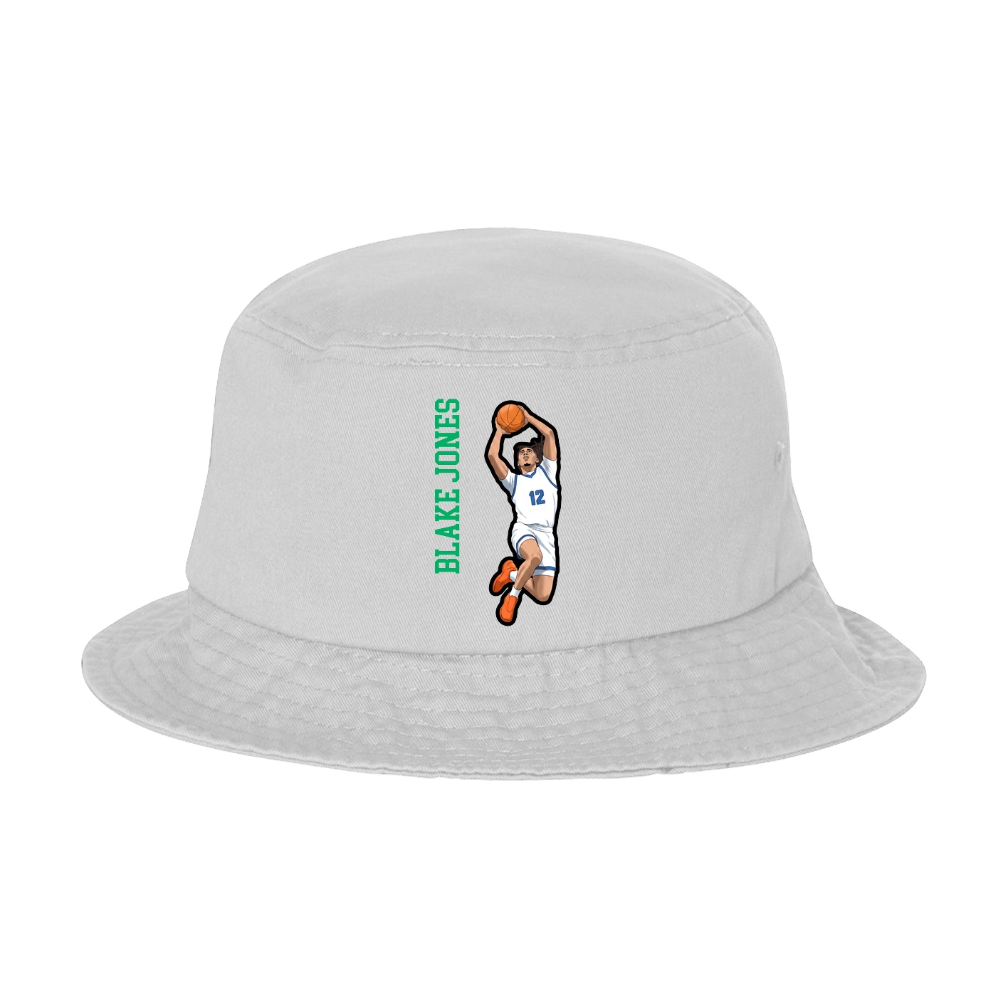 Bucket Cap — Name Vertical in White