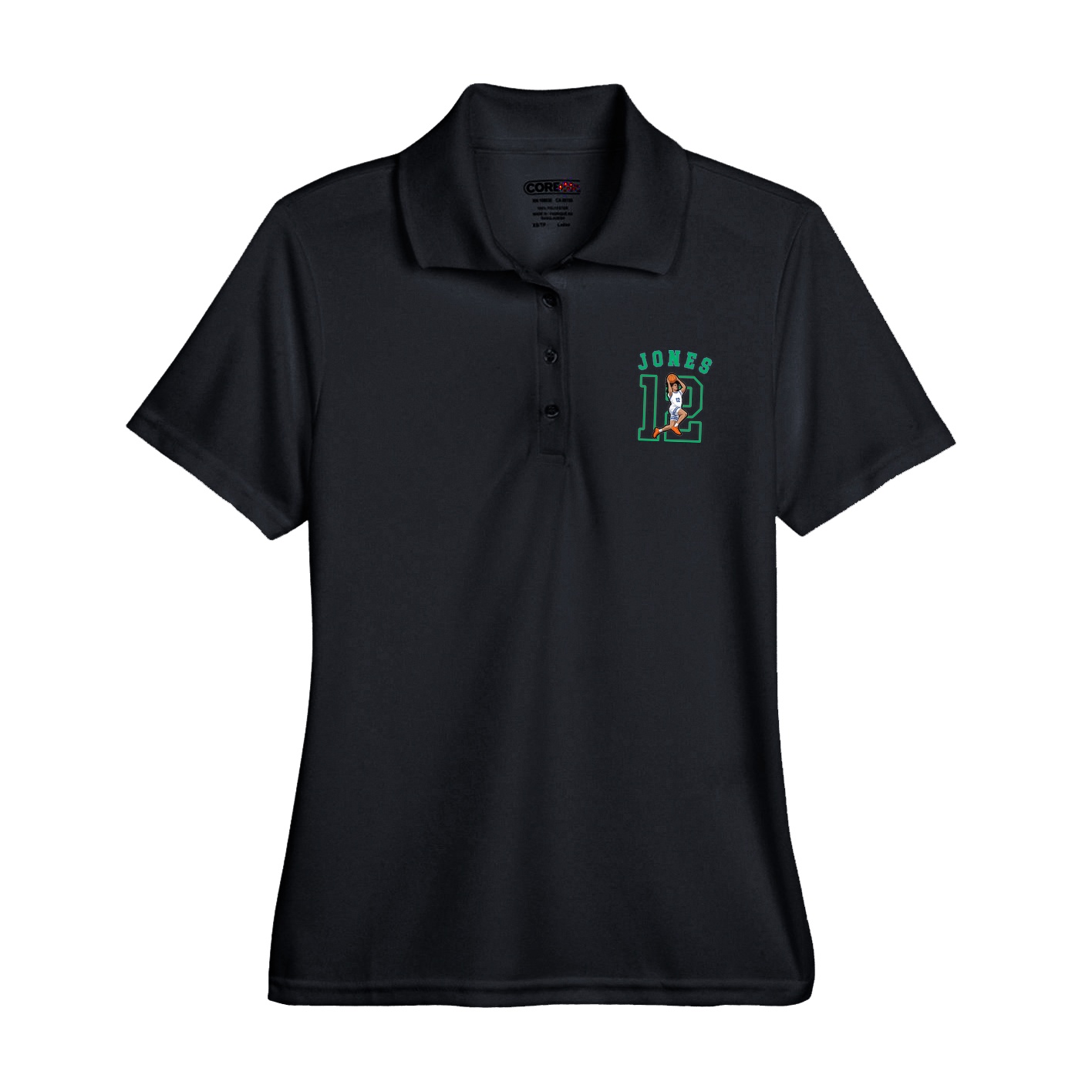 Womens Performance Polo — Shirsey Arch in Black