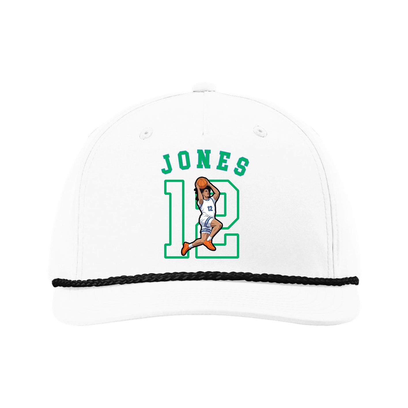Five-Panel Classic Rope Cap — Shirsey Arch in White