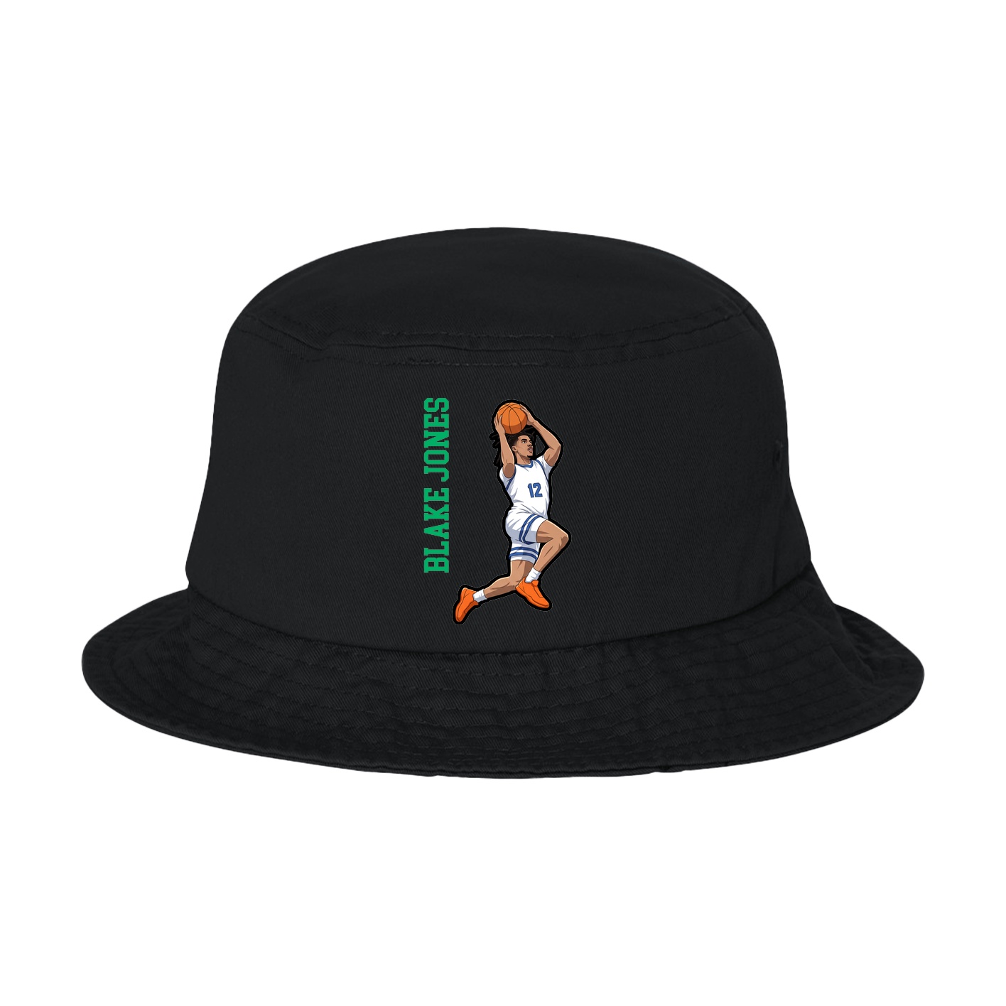 Bucket Cap — Name Vertical in Black