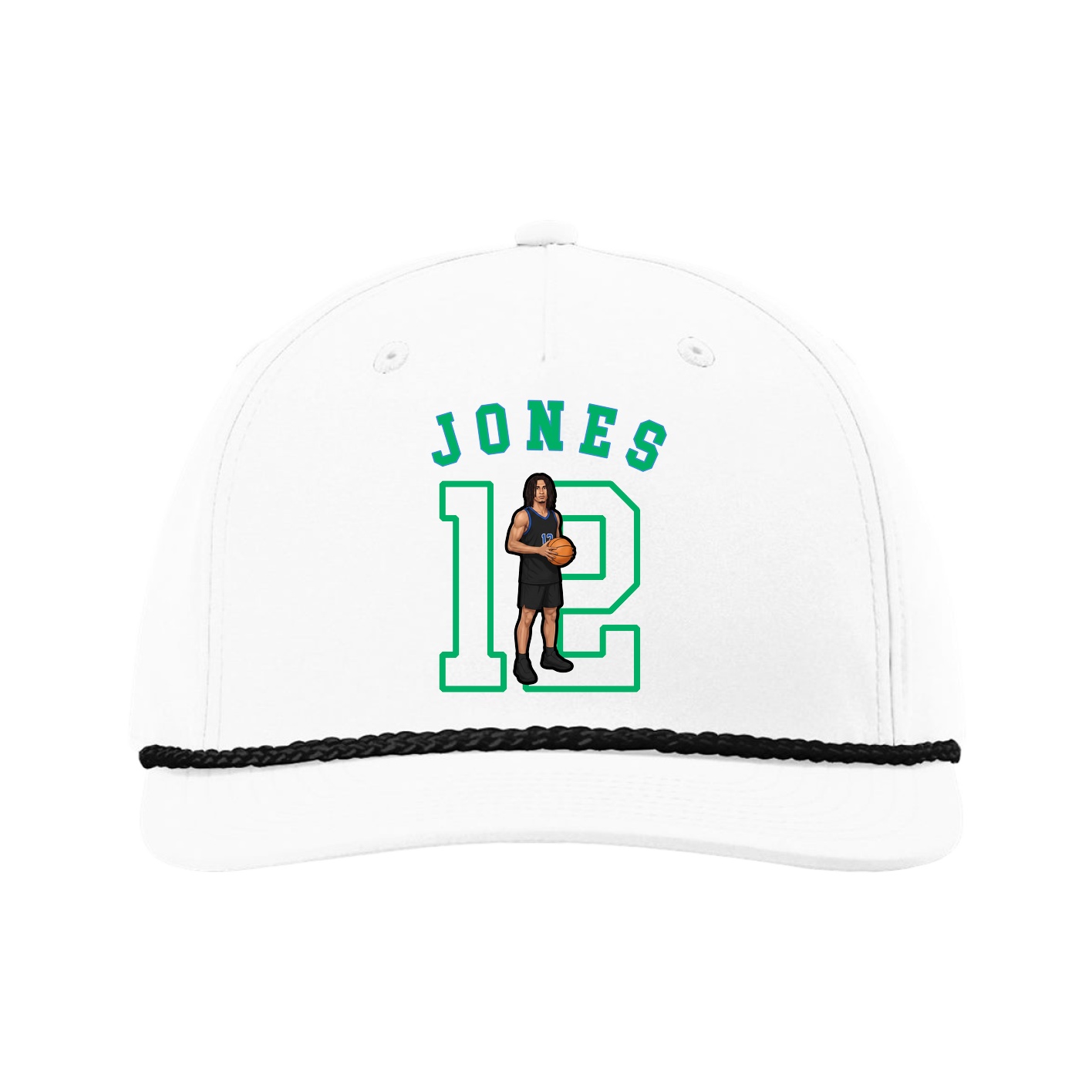 Five-Panel Classic Rope Cap — Shirsey Arch in White