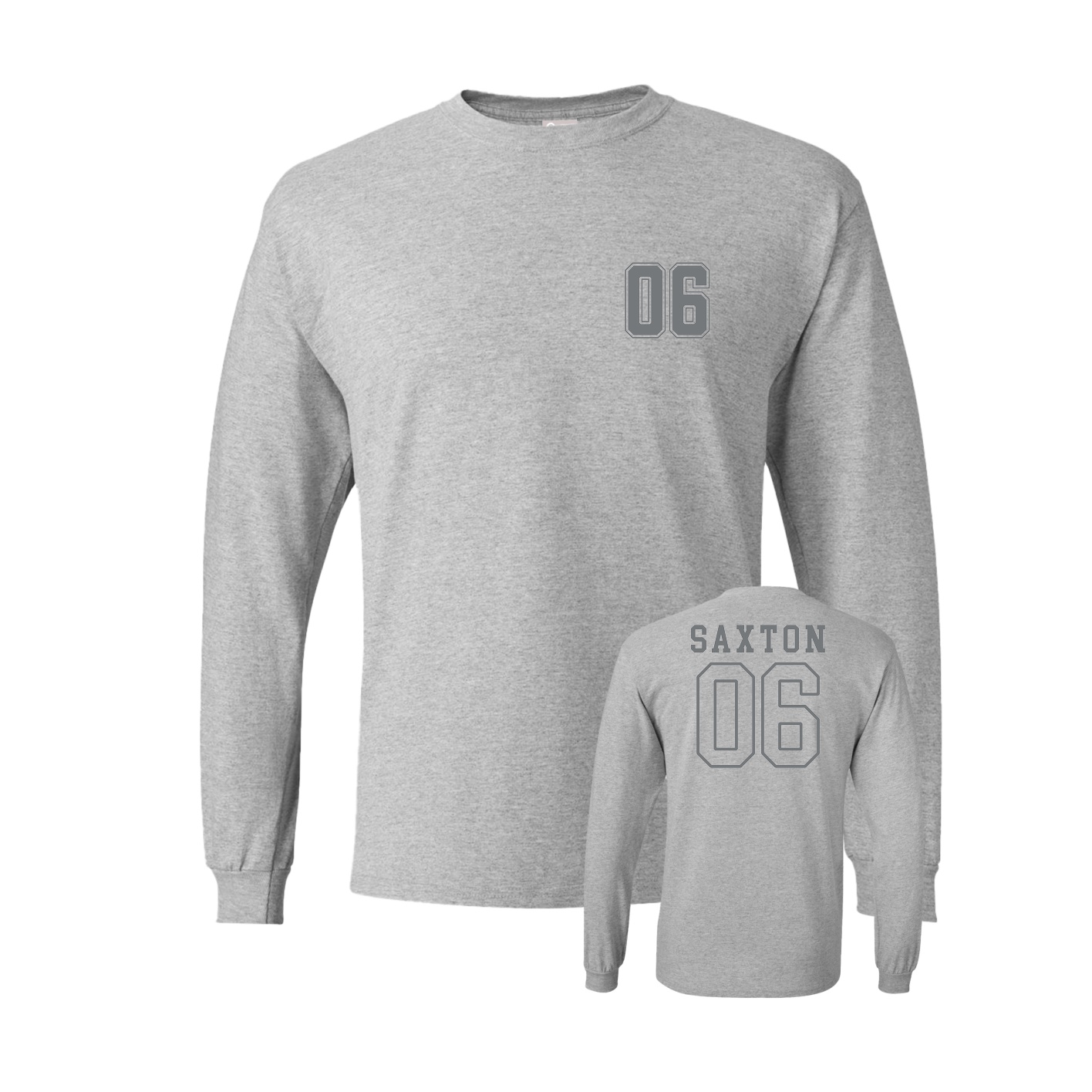 Long Sleeve Tee — Chest Back in Grey