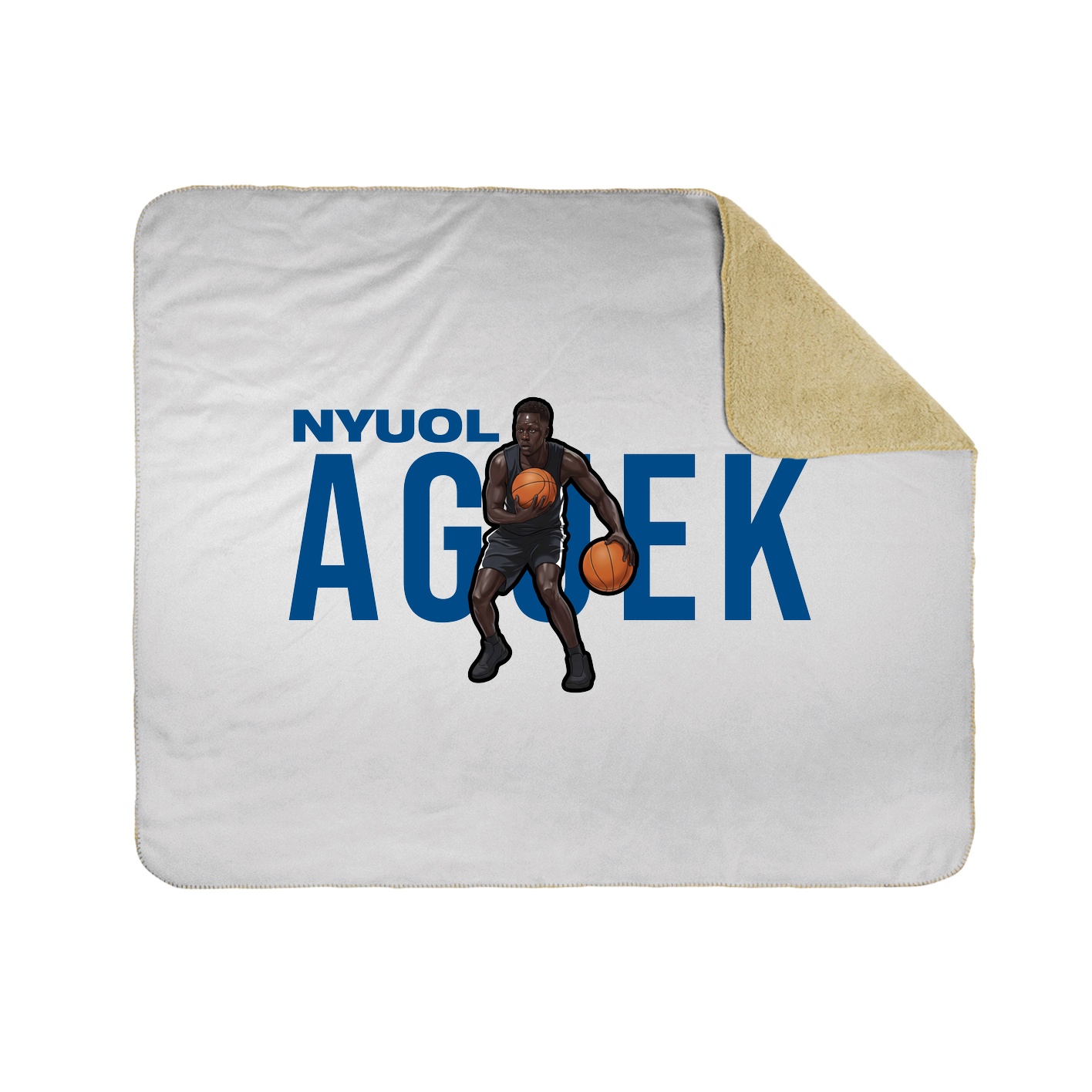 Throw Blanket — Player Name in White