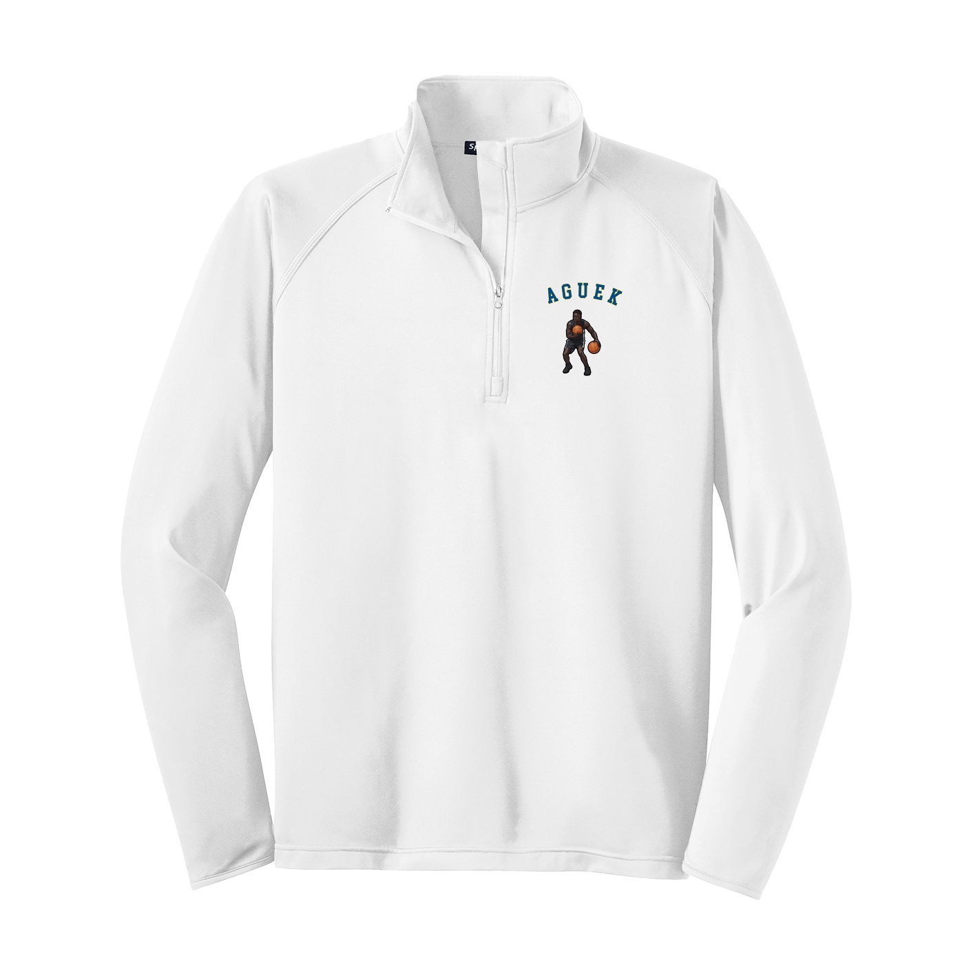 Q-Zip Pullover — Shirsey Arch in White