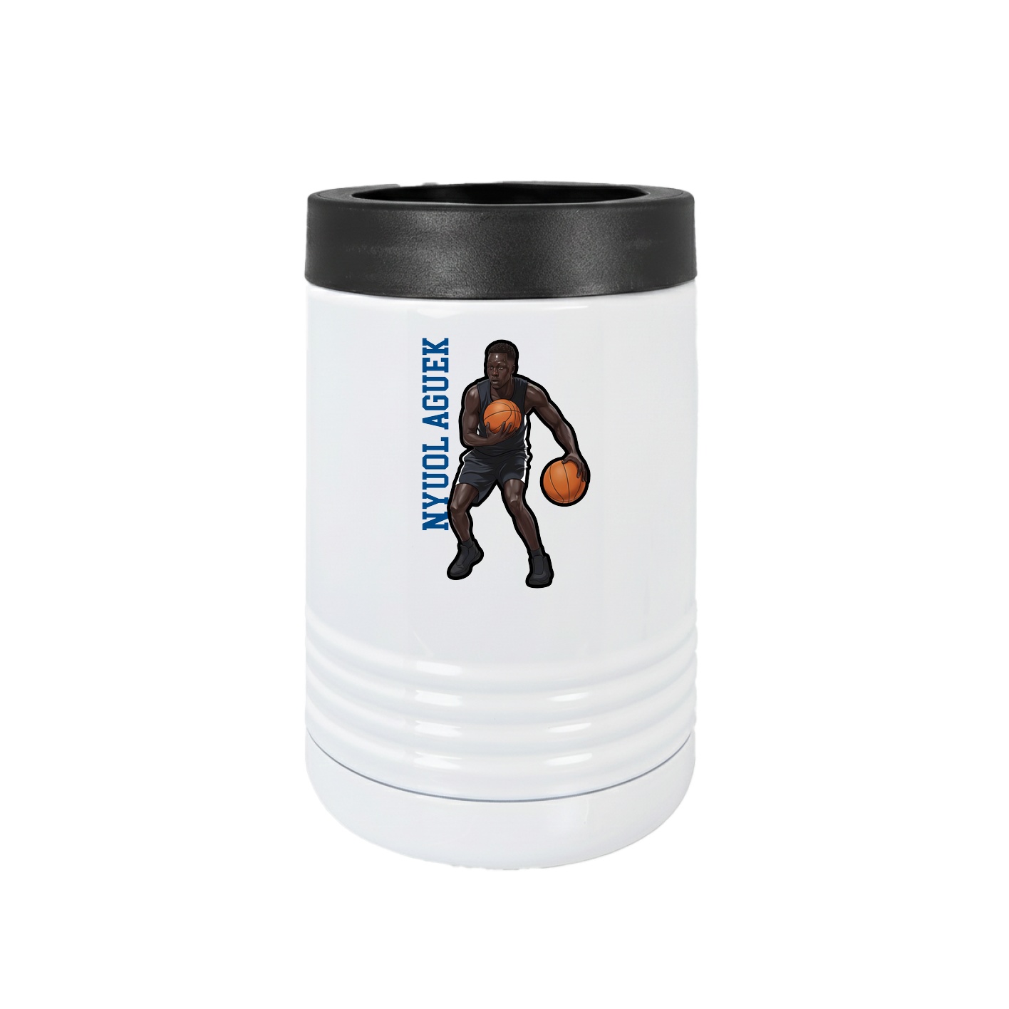 Beverage Holder — Name Vertical in White
