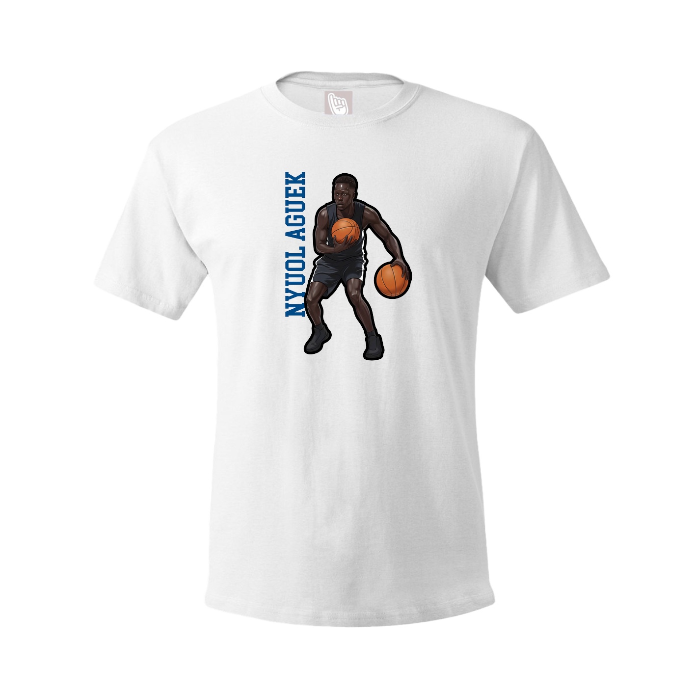 Tee — Name Vertical in White
