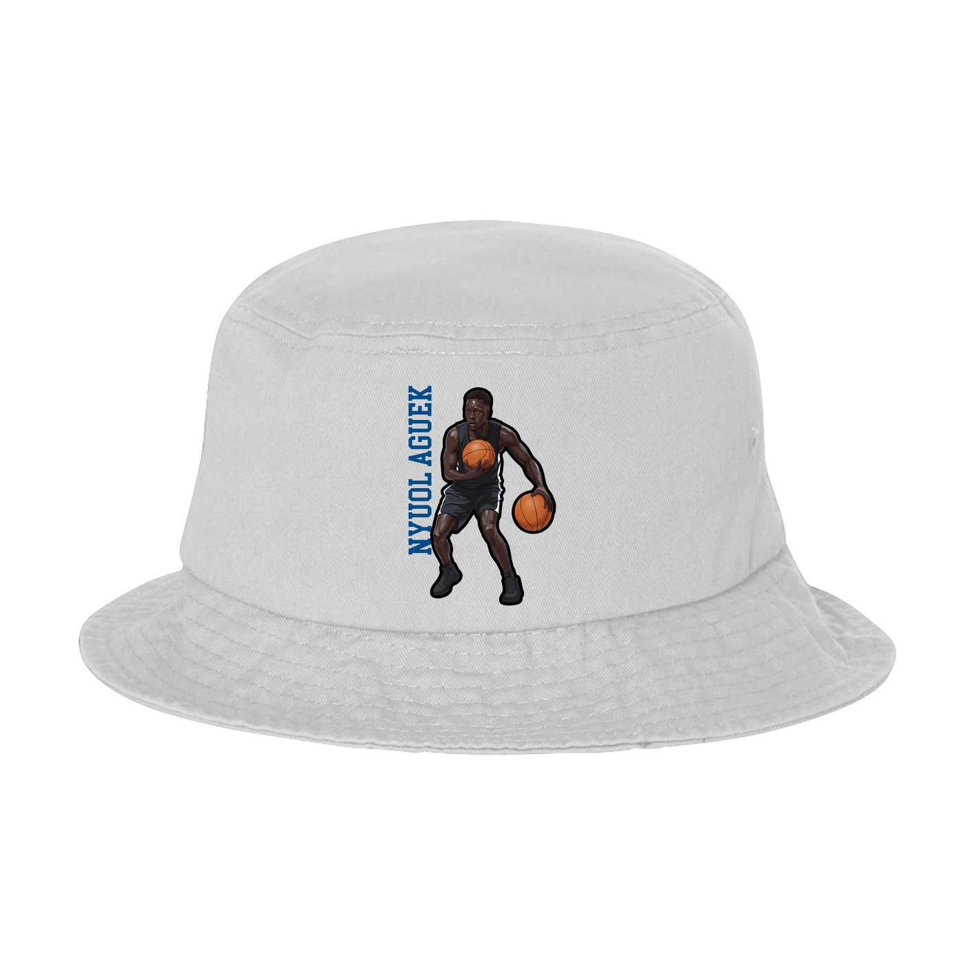 Bucket Cap — Name Vertical in White