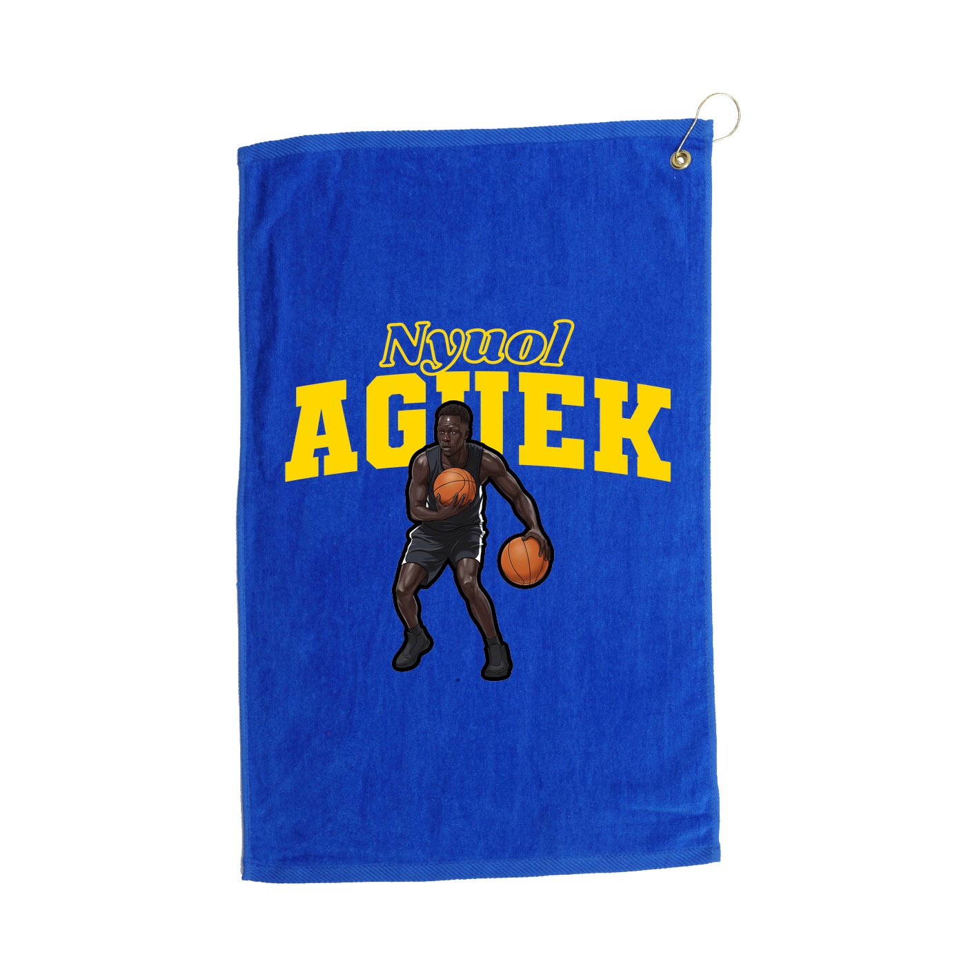Golf Towel — Name Arch in Royal