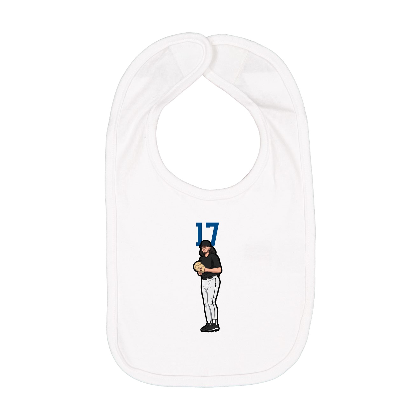 Infant Bib — Number Top in White