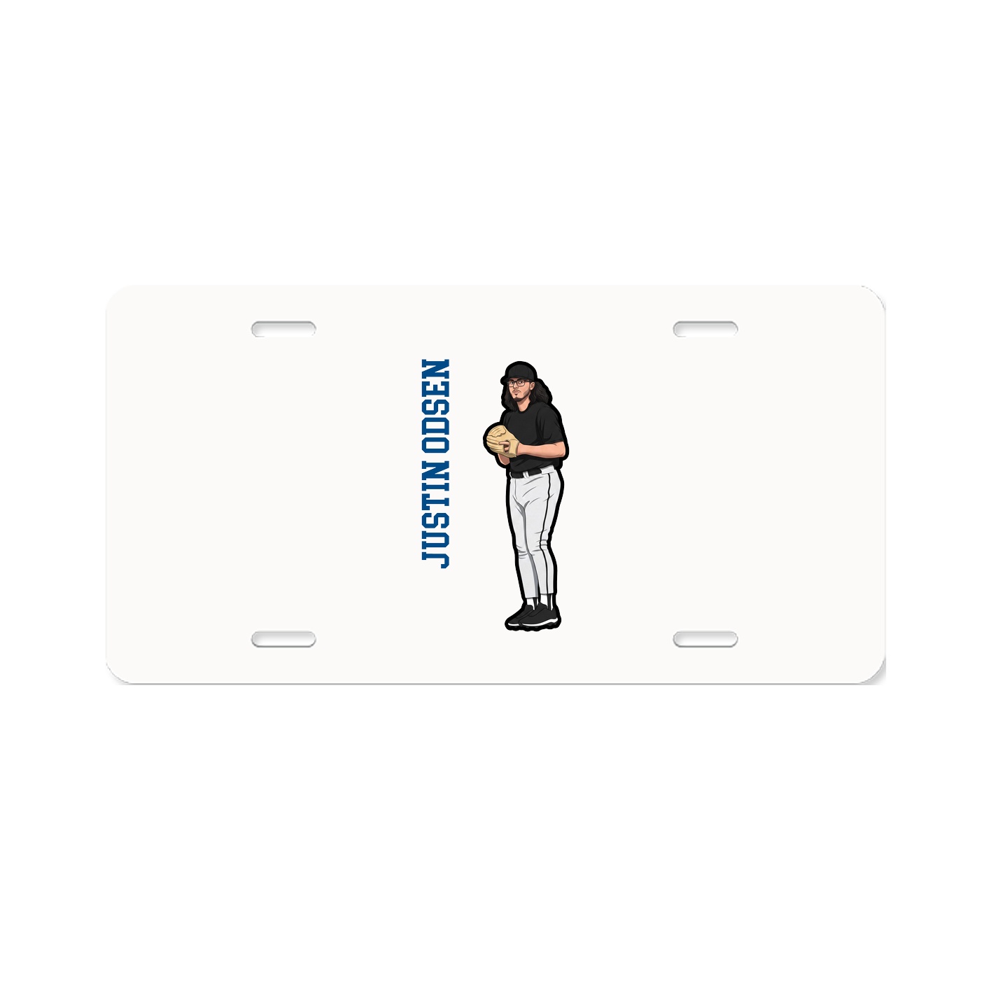 License Plate — Name Vertical in Classic