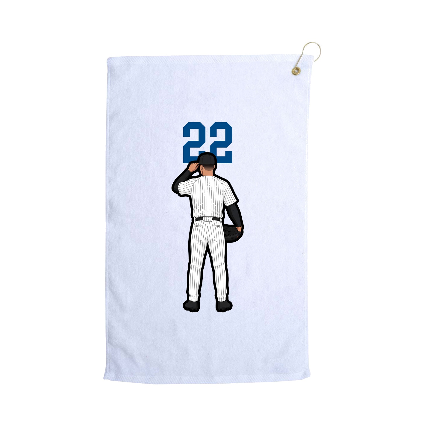 Golf Towel — Number Top in White