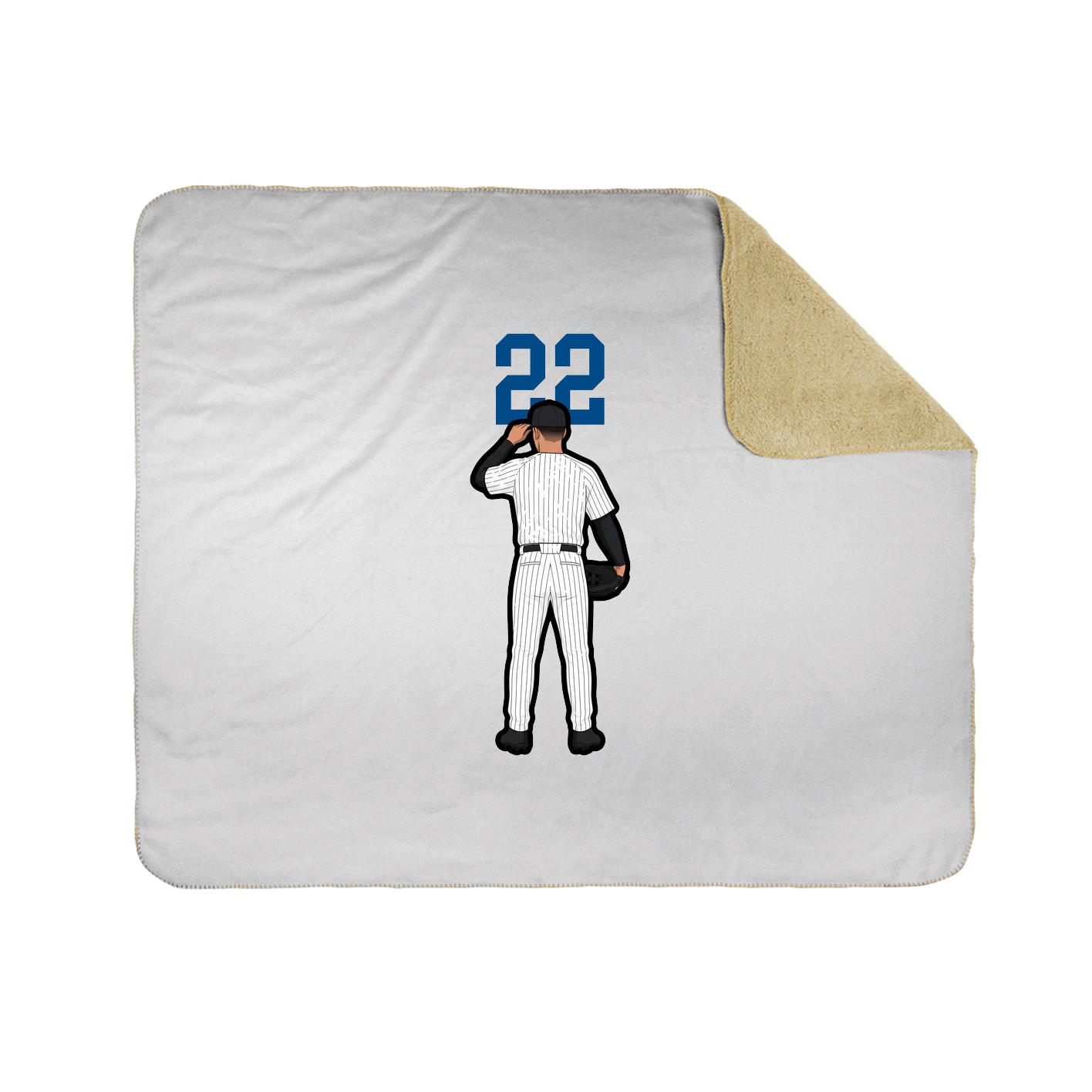 Throw Blanket — Number Top in White