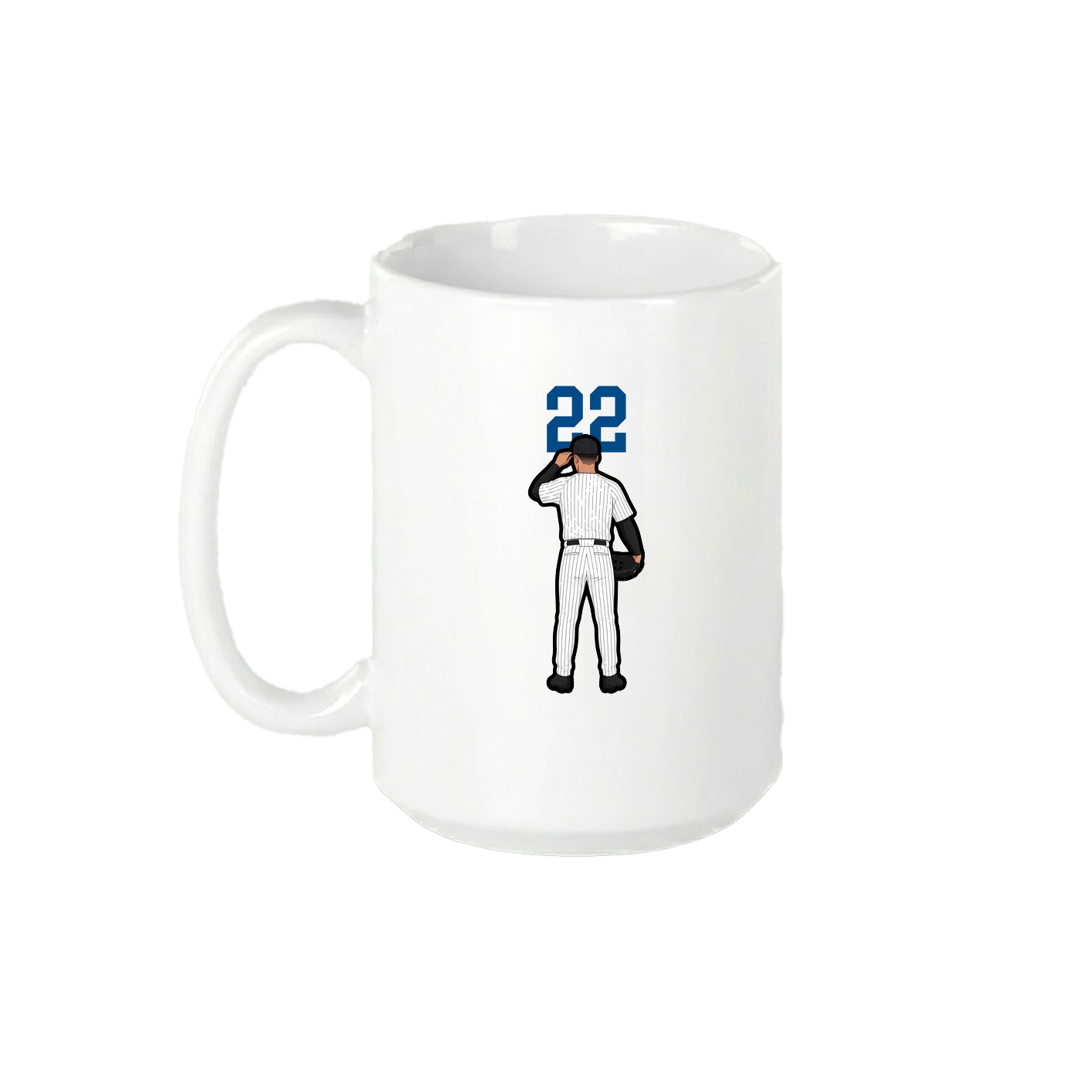 15oz Coffee Mug — Number Top in White