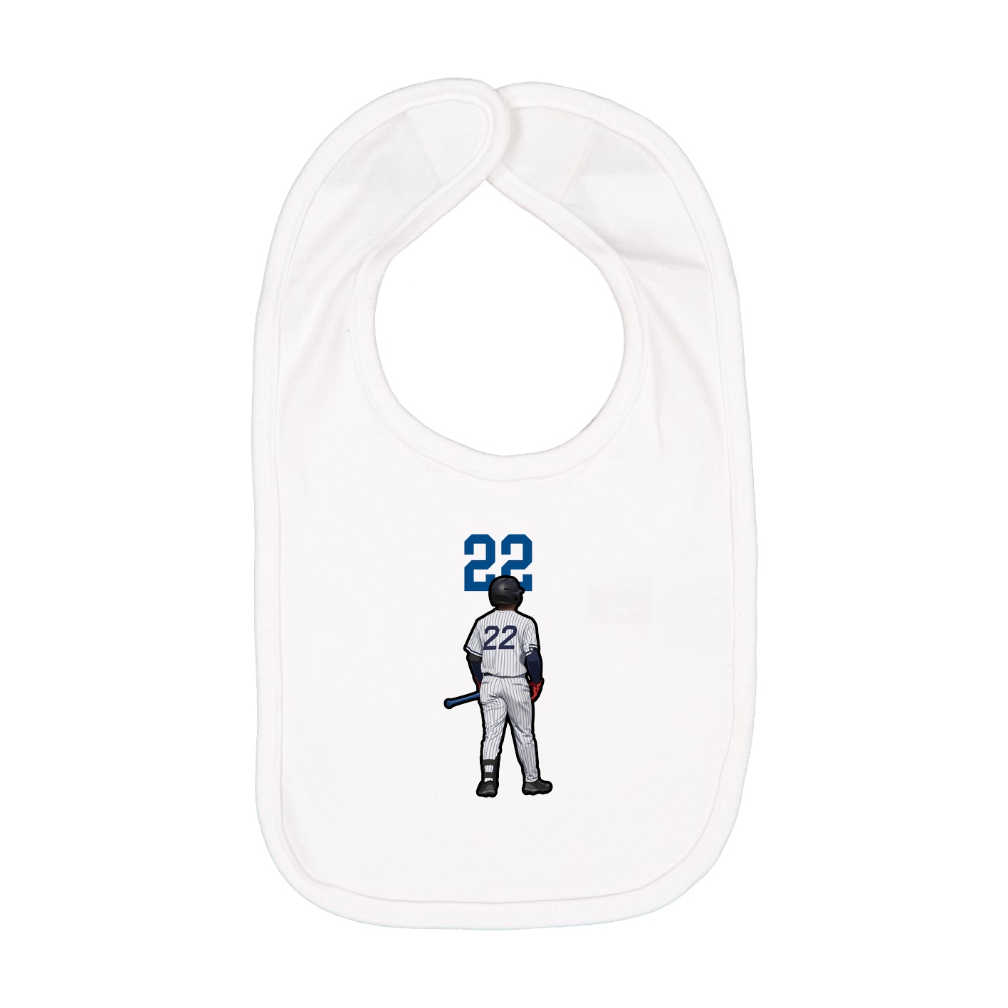 Infant Bib — Number Top in White