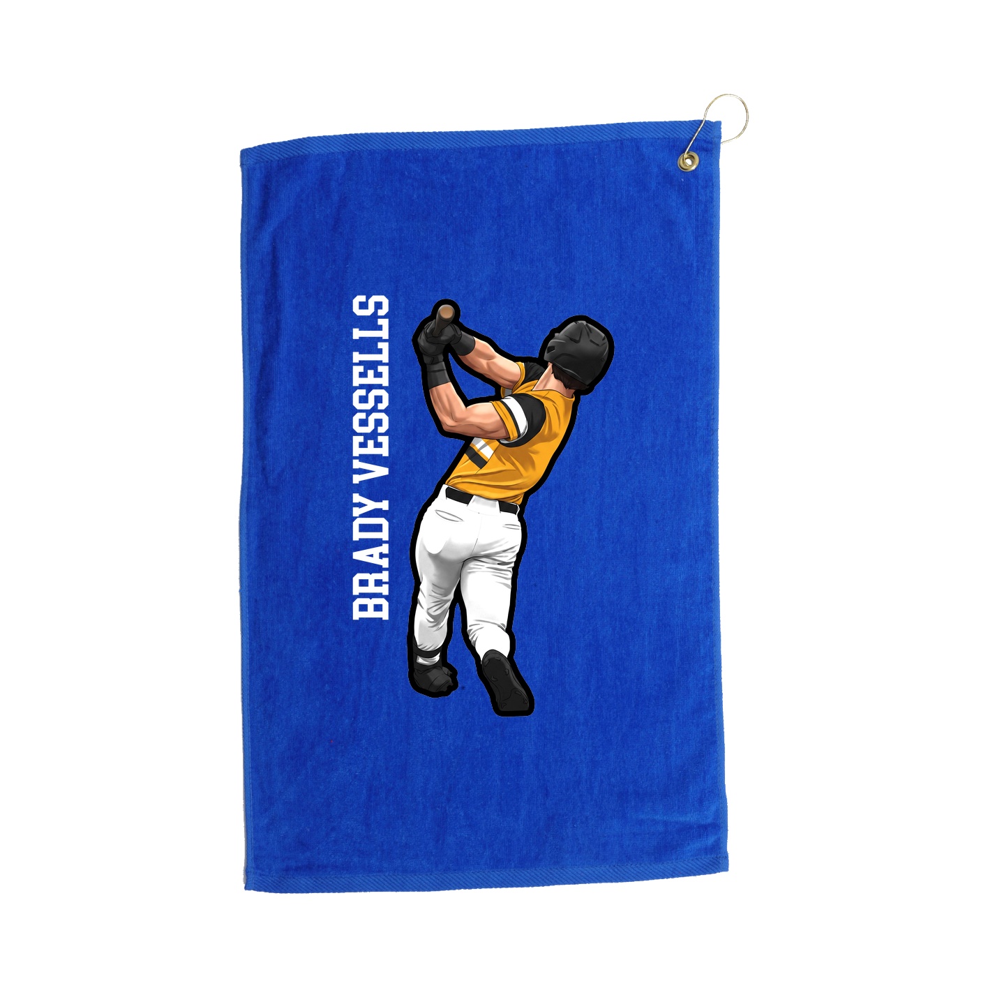 Golf Towel — Name Vertical in Royal