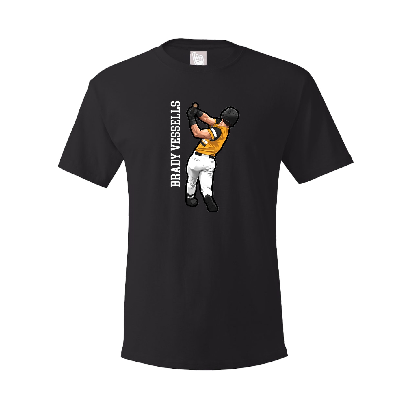 Youth Tee — Name Vertical in Black