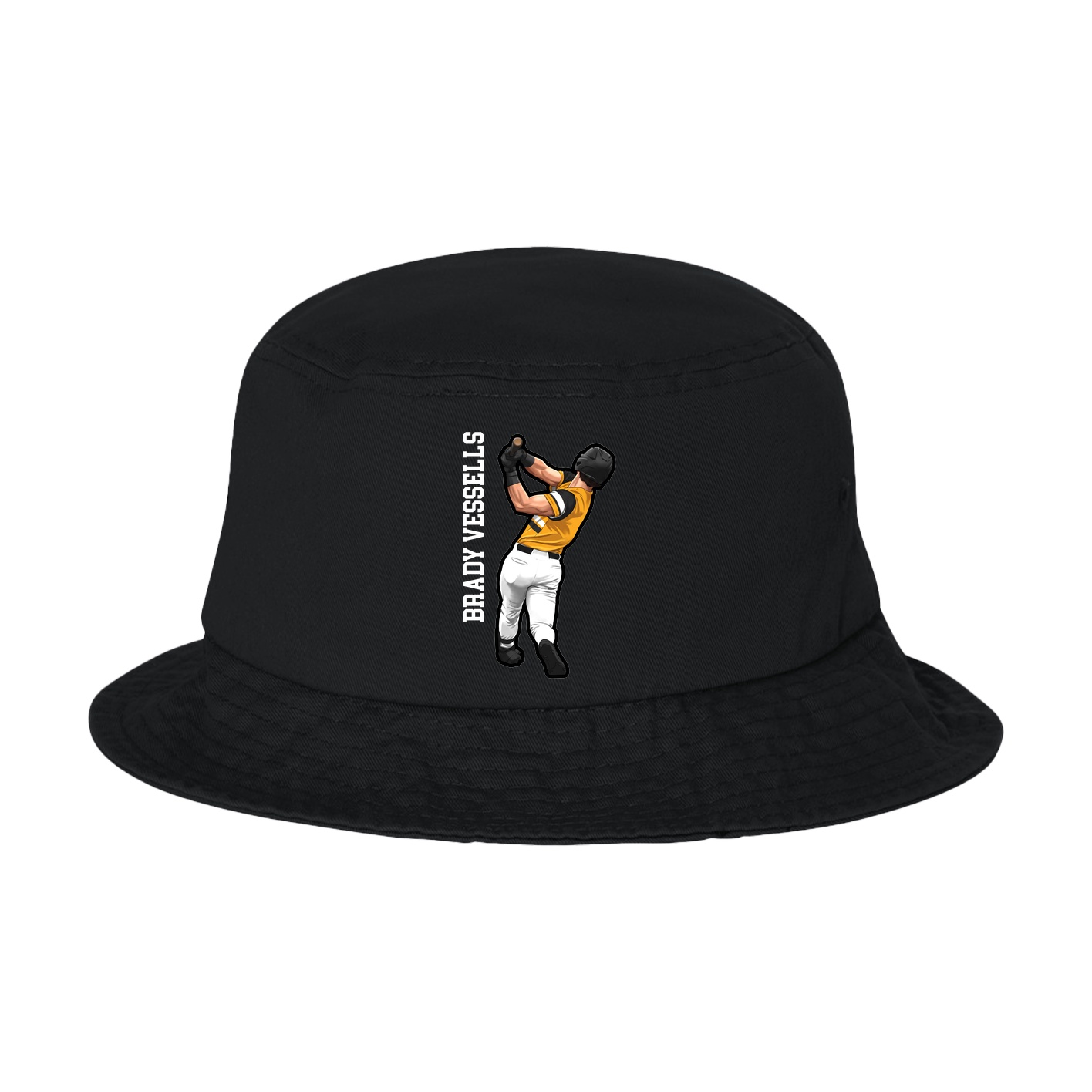 Bucket Cap — Name Vertical in Black