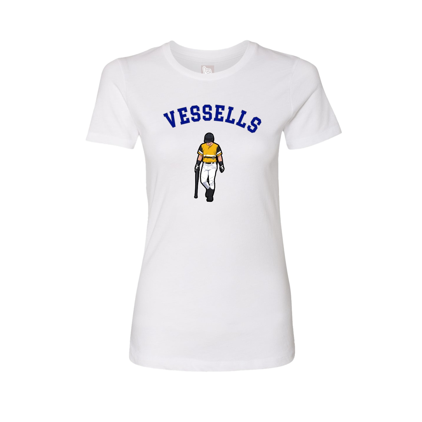 Fitted Women's Tee — Shirsey Arch in White