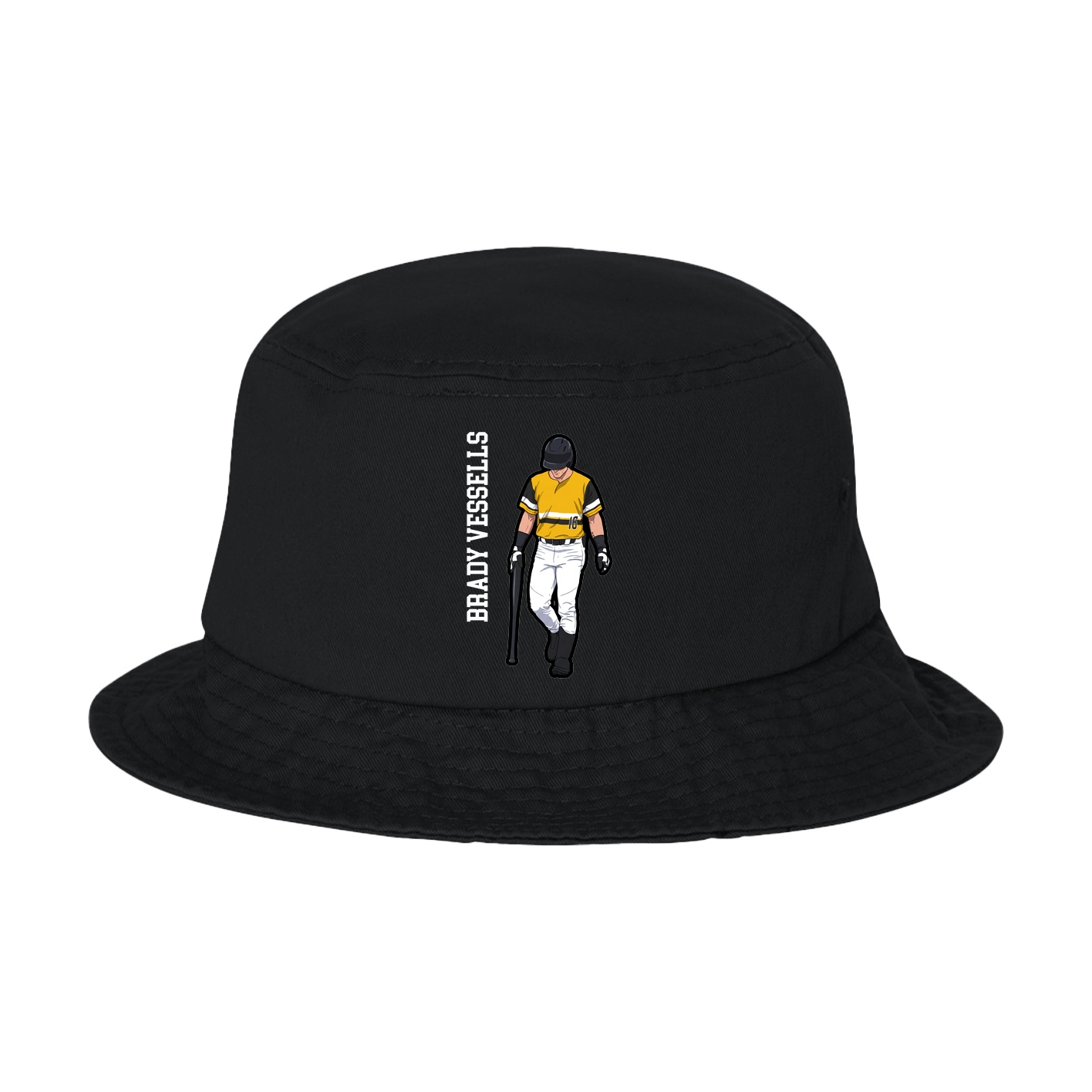 Bucket Cap — Name Vertical in Black