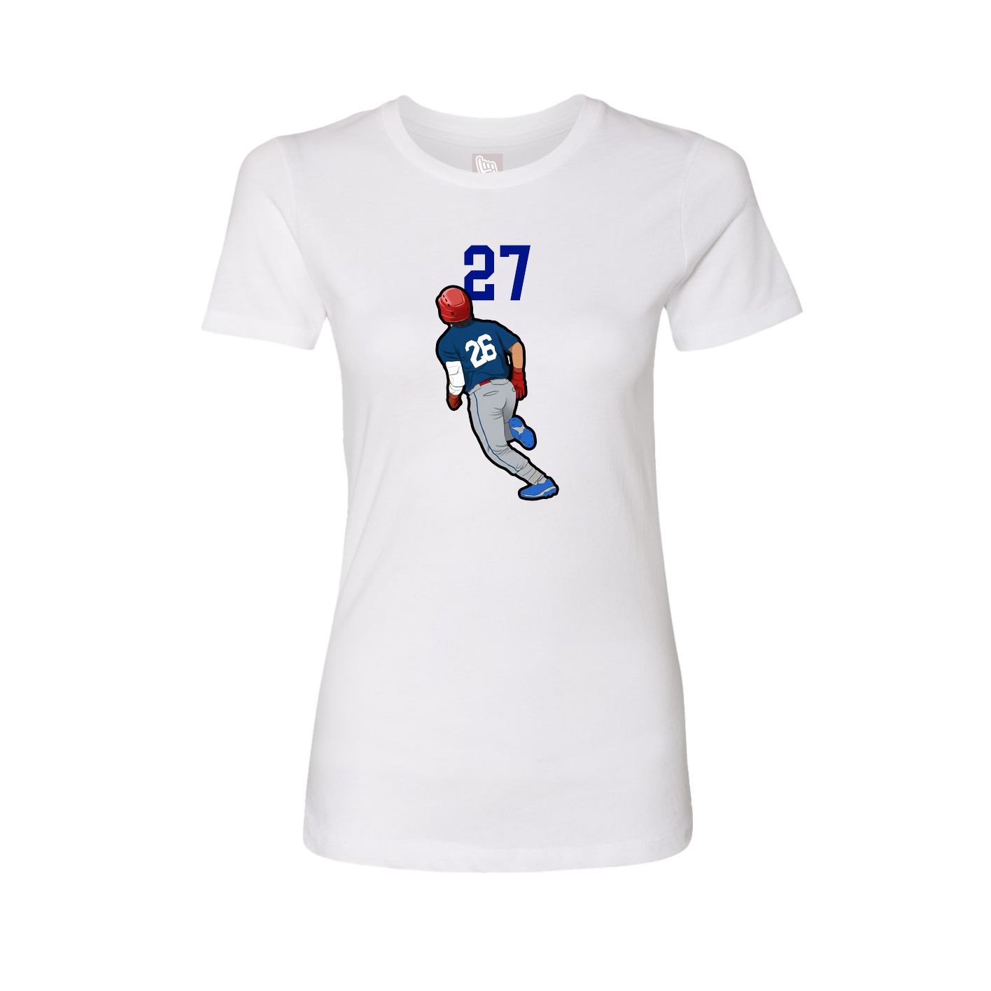 Fitted Women's Tee — Number Top in White