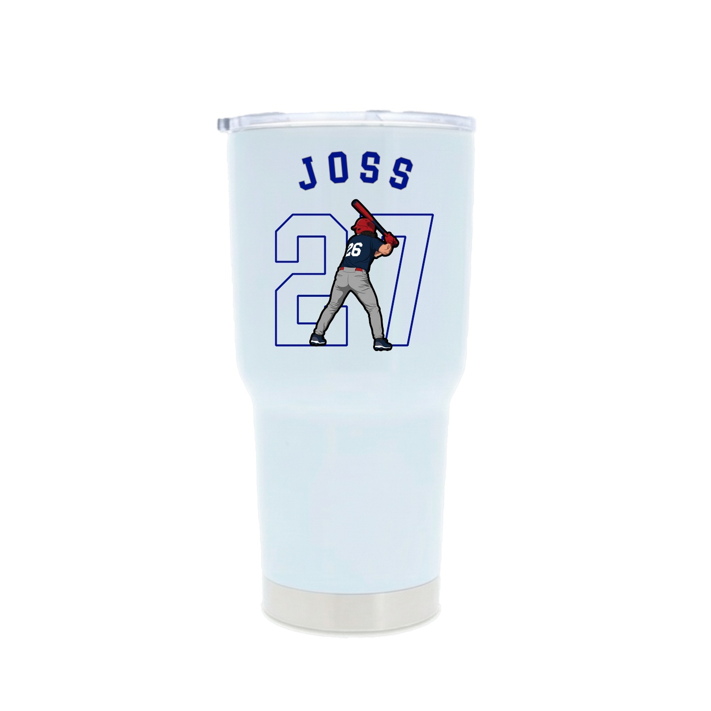 30oz Stainless Steel Tumbler — Shirsey Arch in White