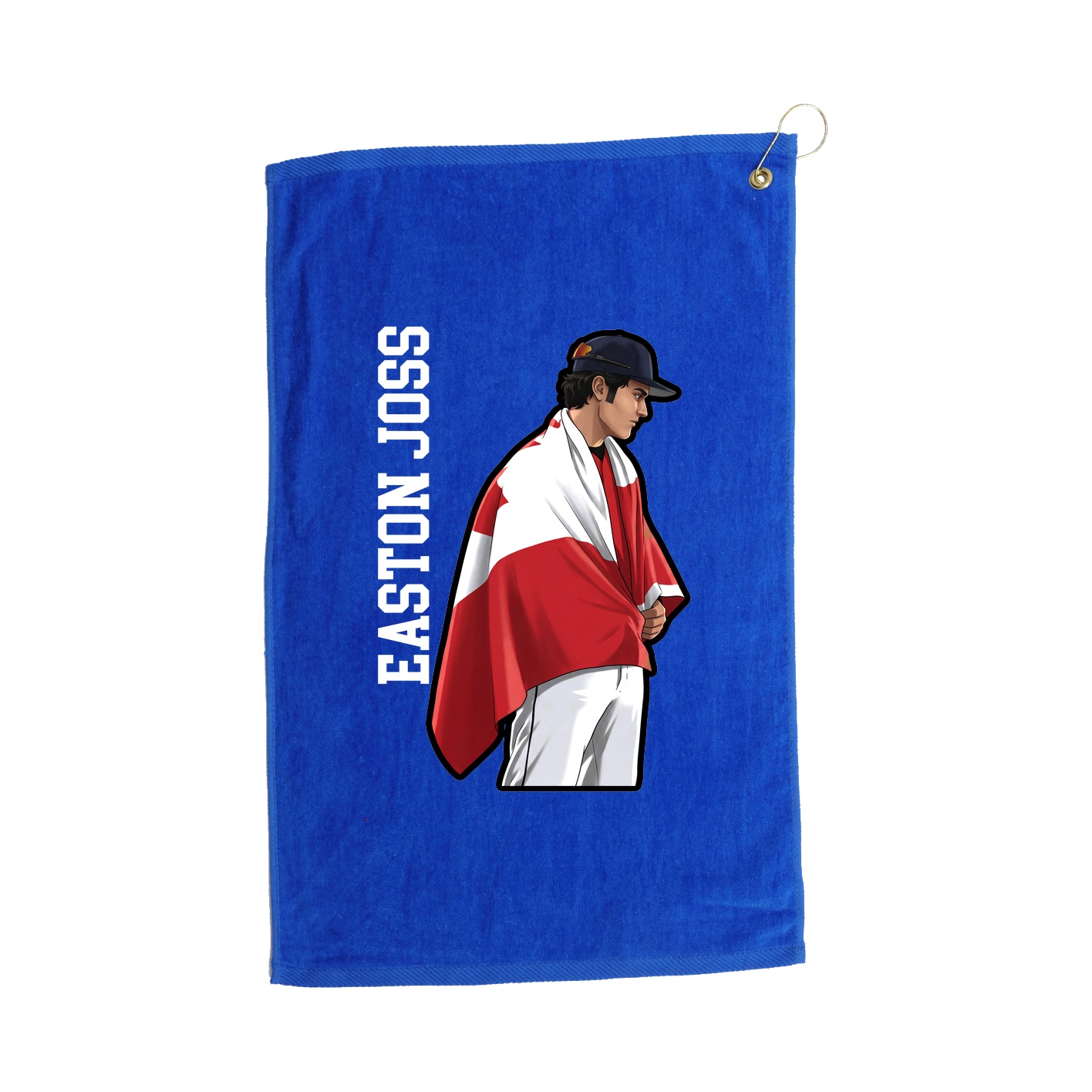 Golf Towel — Name Vertical in Royal