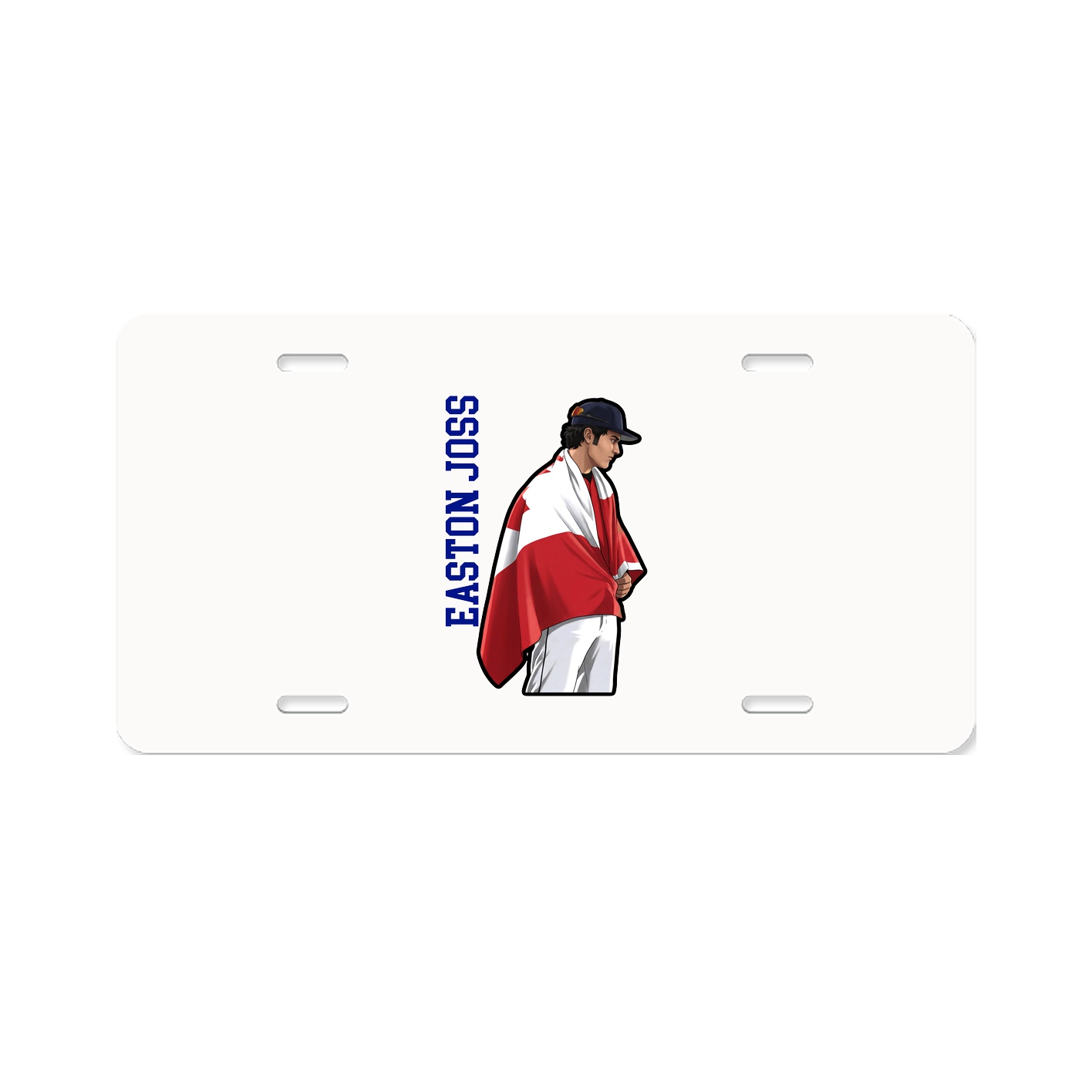 License Plate — Name Vertical in Classic