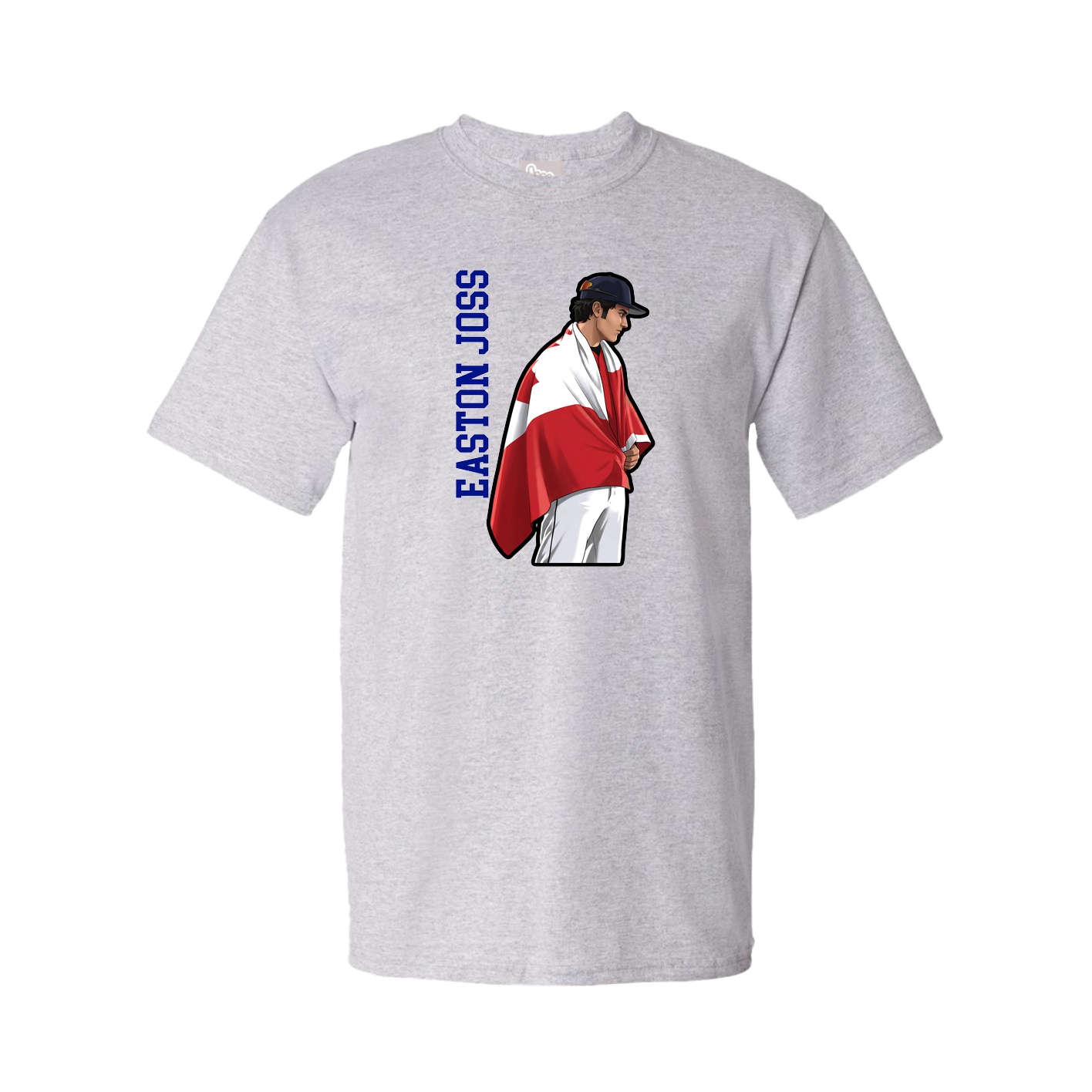 Tee — Name Vertical in Grey