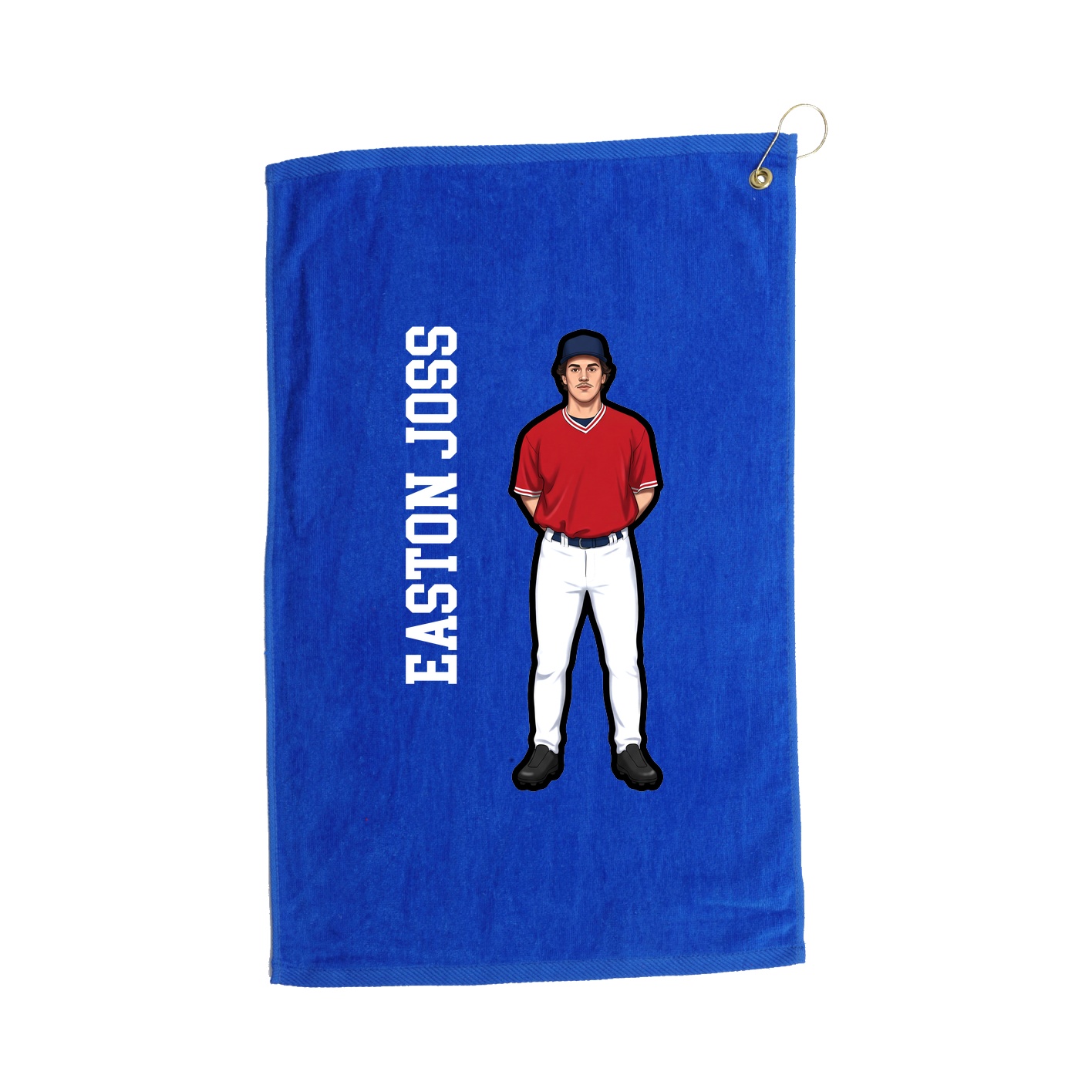 Golf Towel — Name Vertical in Royal
