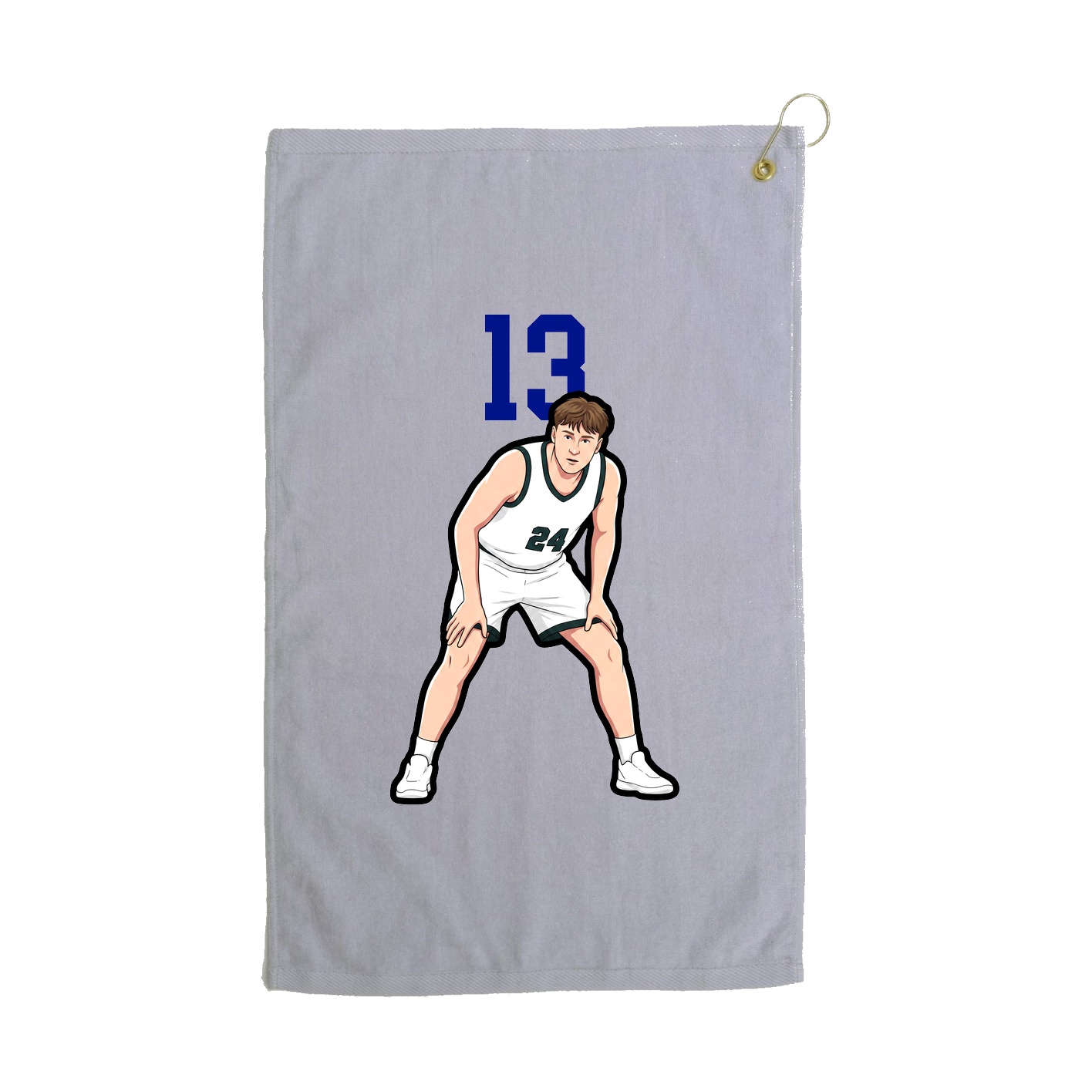 Golf Towel — Number Top in Grey