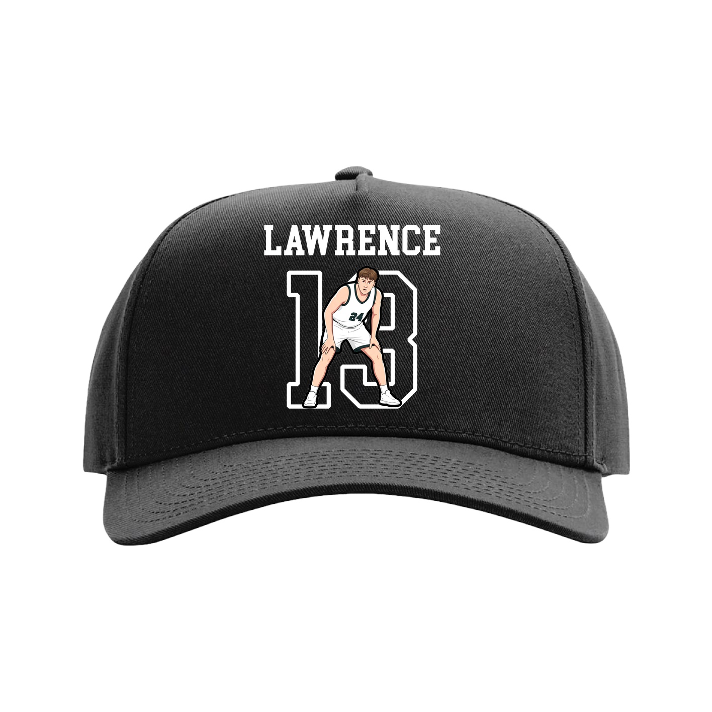 Full Fabric Five-Panel Champ Cap — Shirsey in Black