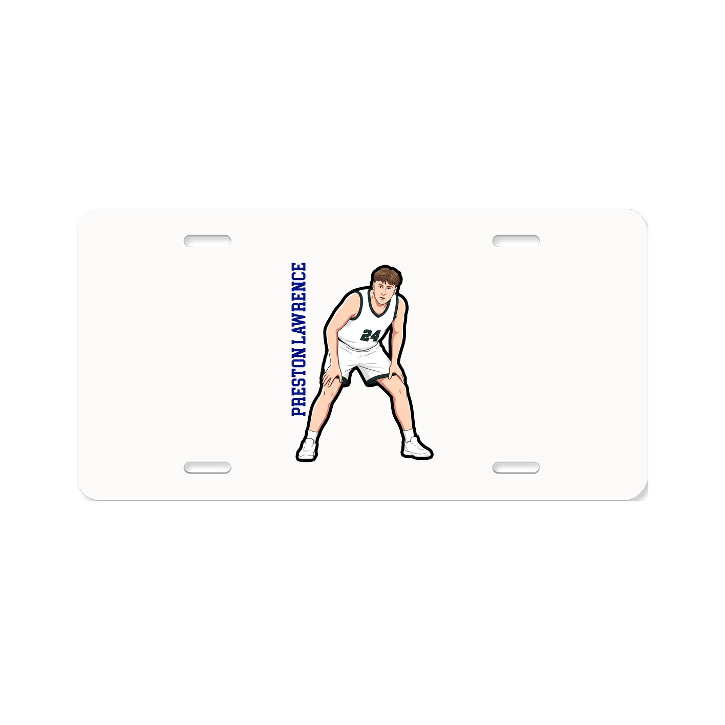 License Plate — Name Vertical in Classic